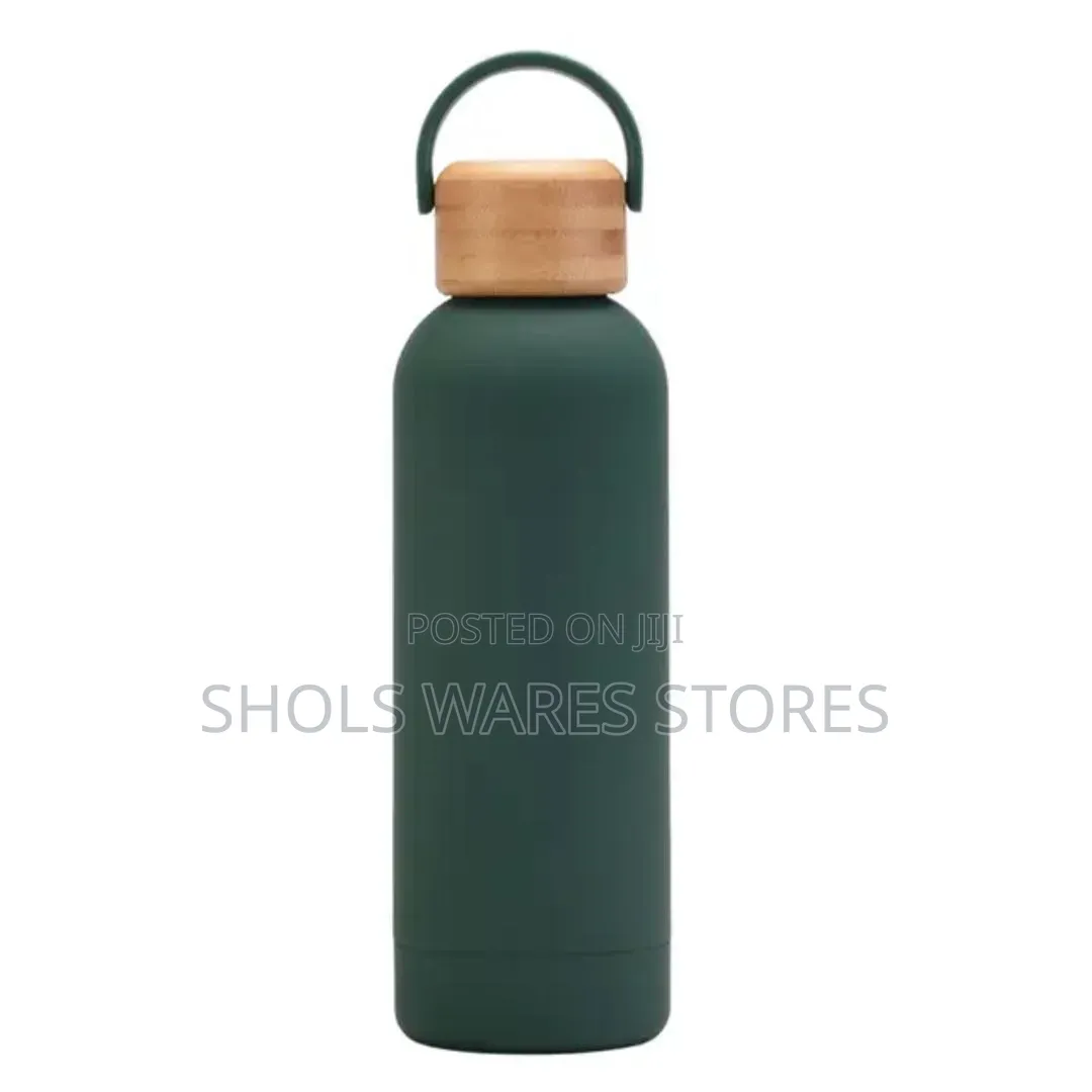 500ML Bamboo Stainless Steel Vacuum Flask /Water Bottle With Handle