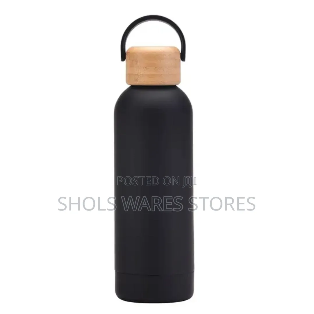 500ML Bamboo Stainless Steel Vacuum Flask /Water Bottle With Handle