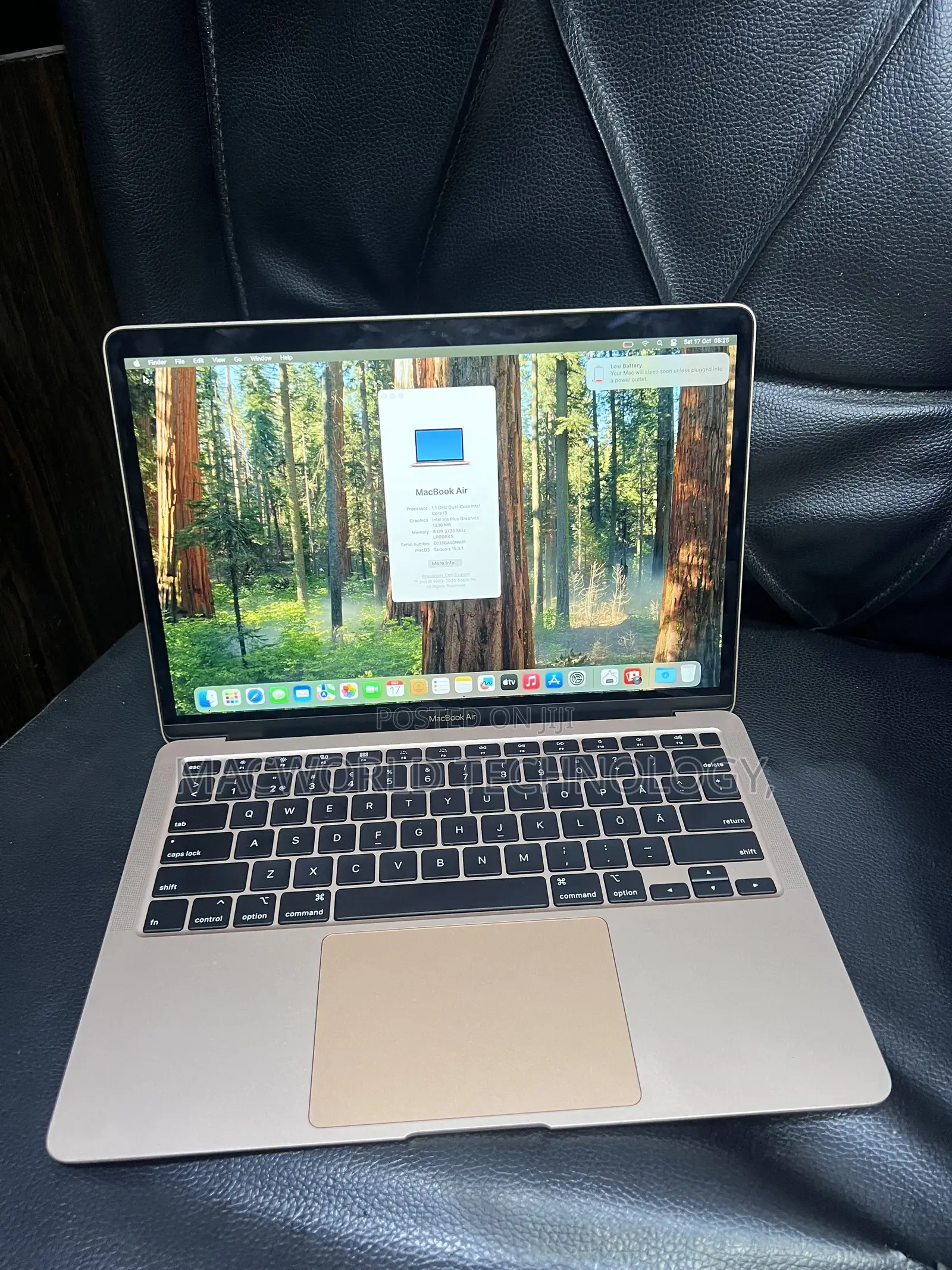 Laptop Apple MacBook Air 2020 8GB Intel Core i5 SSD 256GB
