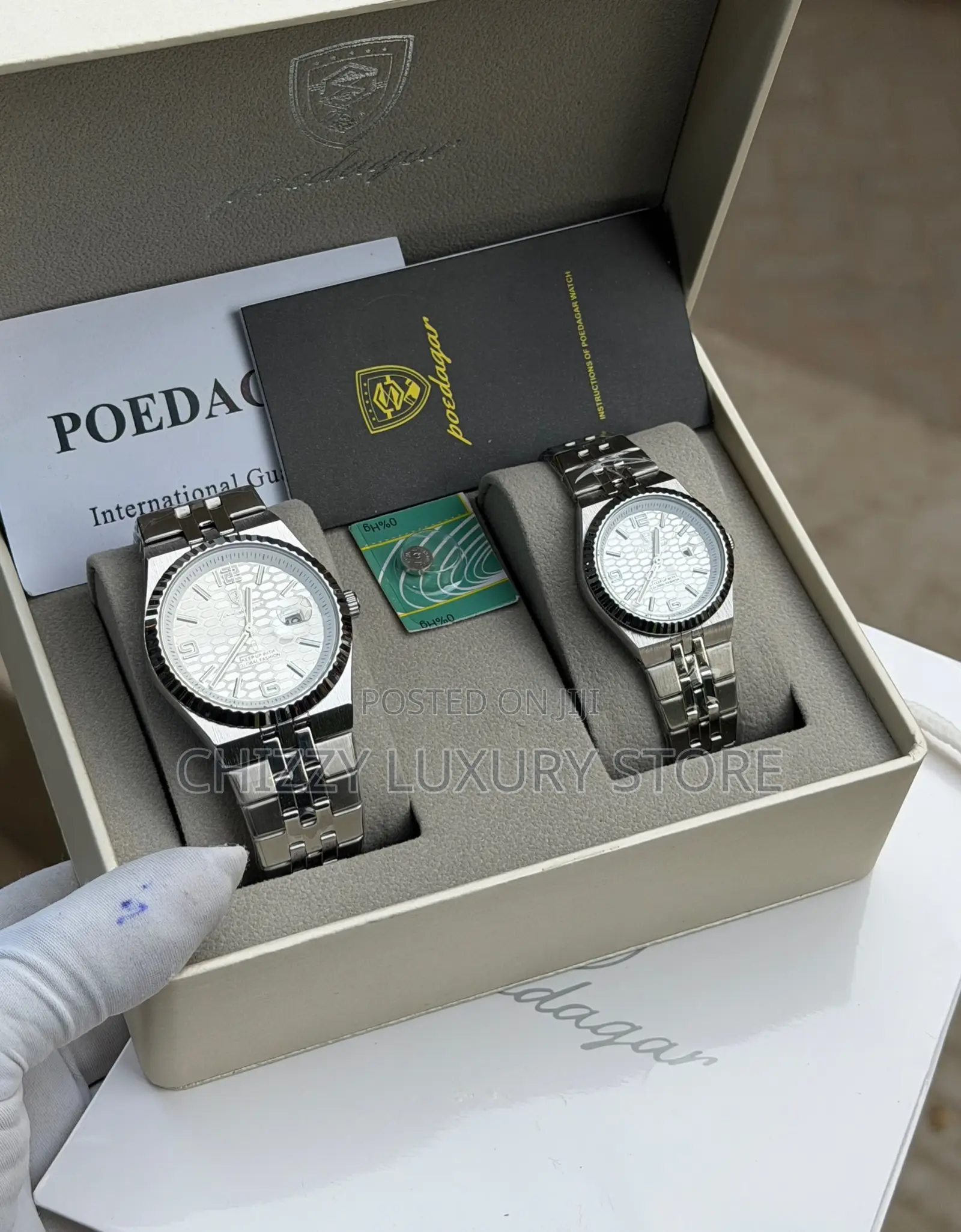 Poedagar Quality Luxury Couples Set Wristwatch
