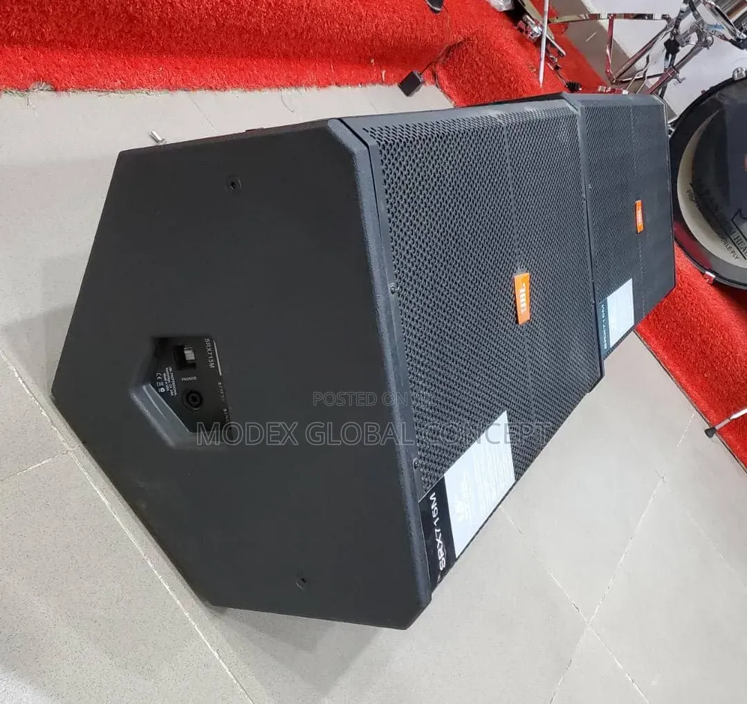 JBL SRX715M 15-Inch Two-Way Stage Floor Monitor Speakers.