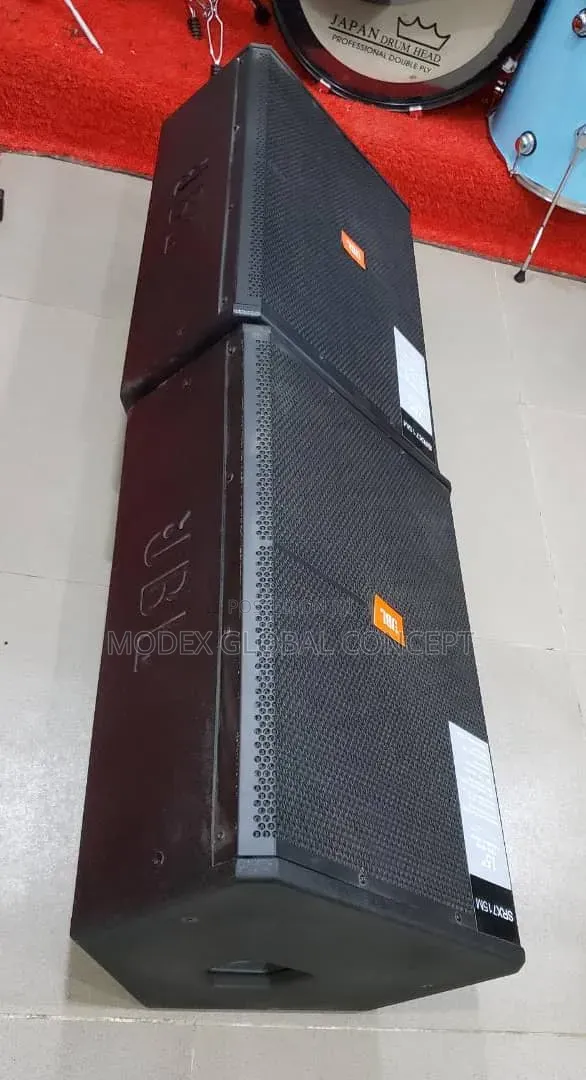 JBL SRX715M 15-Inch Two-Way Stage Floor Monitor Speakers.