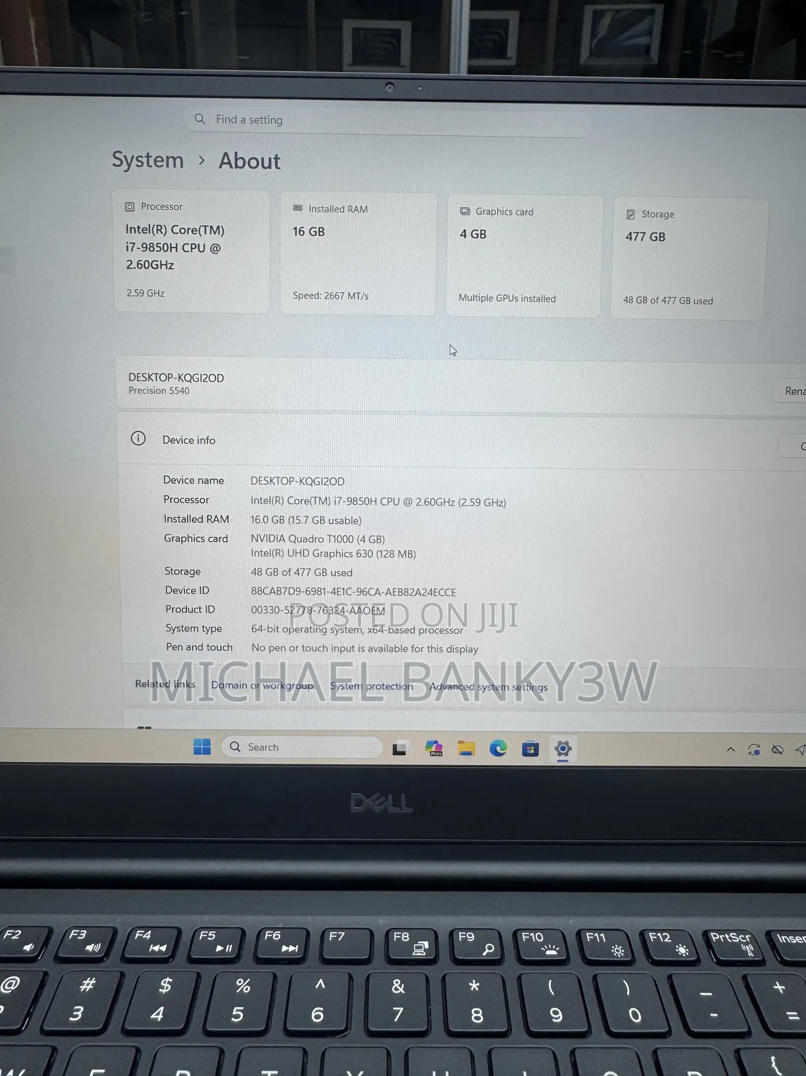 Laptop Dell Precision 15 5540 16GB Intel Core i7 SSD 512GB