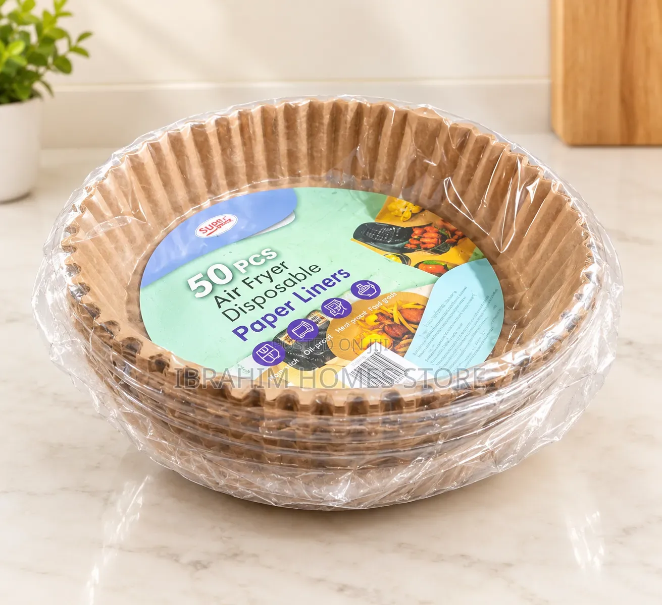 50-Piece Disposable Air Fryer Paper Liners
