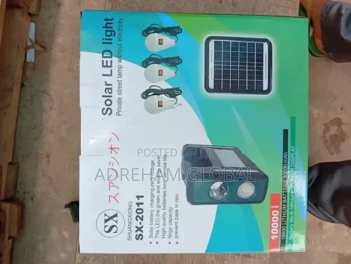 Quality Big Size Solar Led Light/Lamp With Panel and 3 Bulb (Big Size