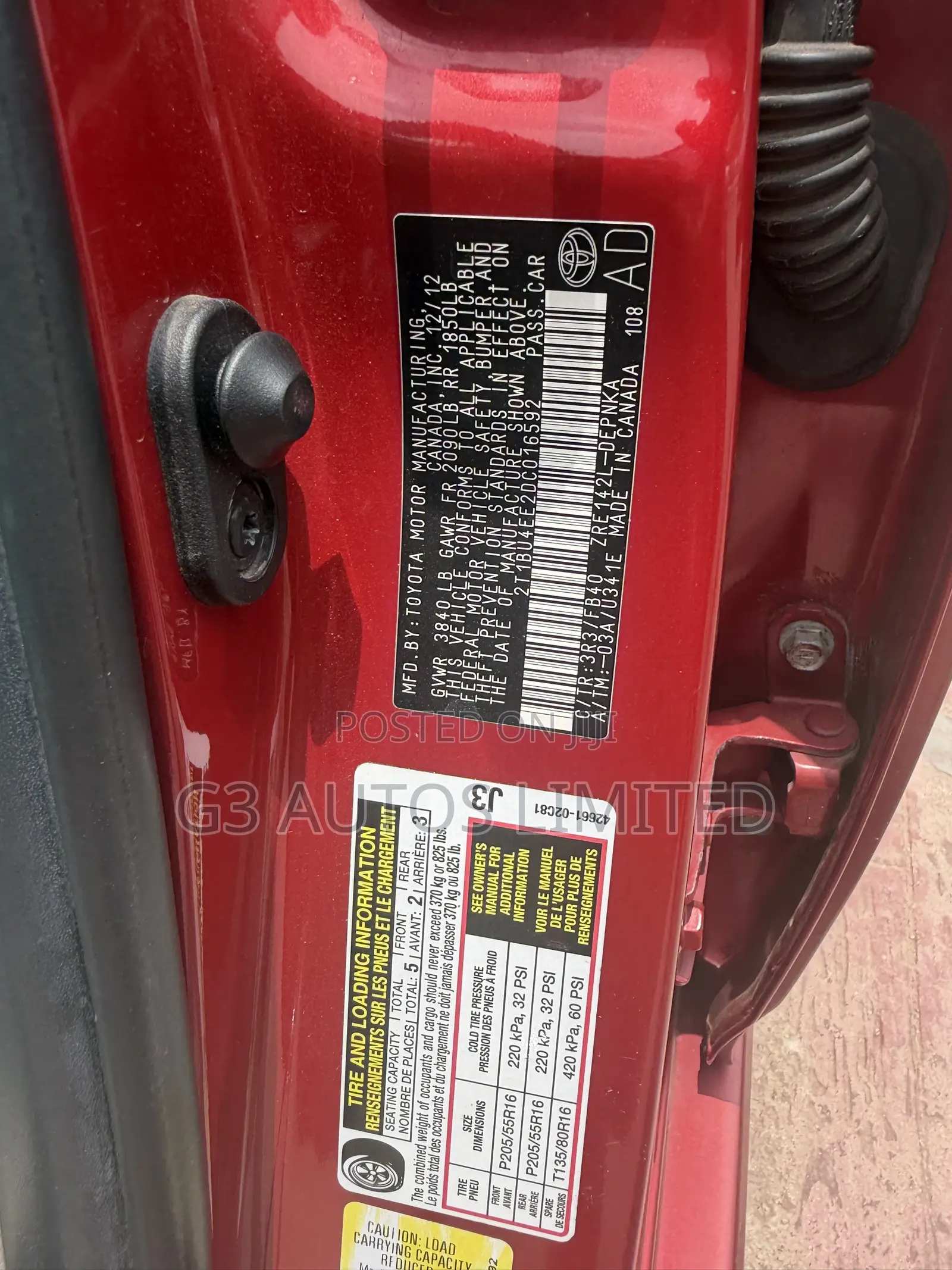 Toyota Corolla LE 4dr Sedan (1.8L 4cyl 4A) 2013 Red