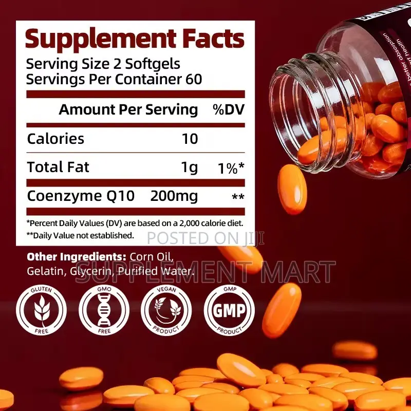 CoQ 10 200mg Capsules X120 | Heart Support | Healthy Blood Pressure