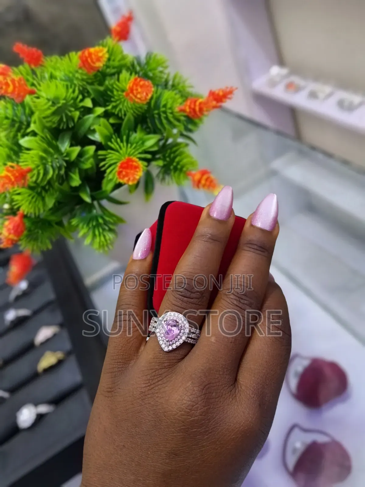 Pink  Engagement Ring 