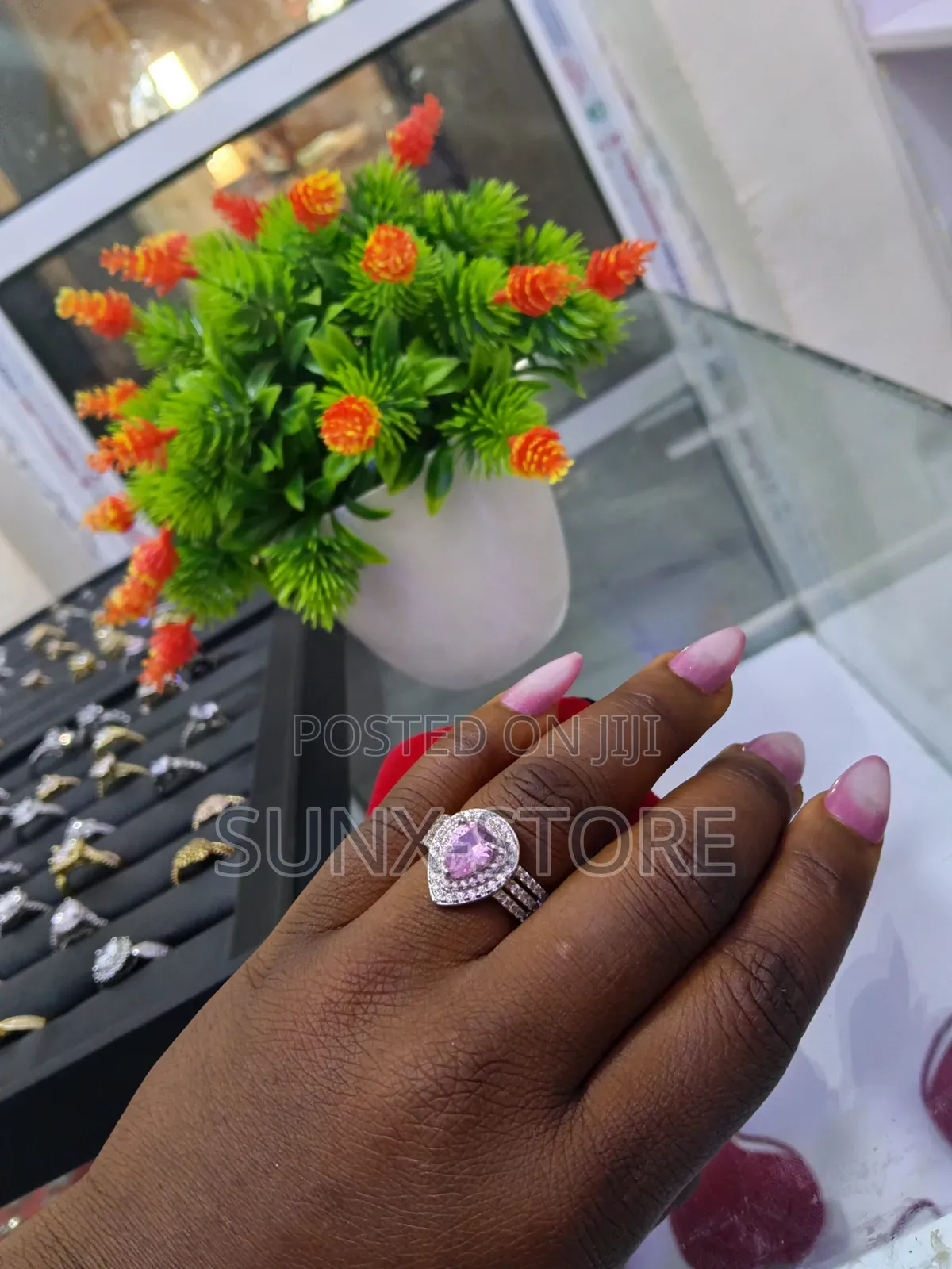 Pink  Engagement Ring 