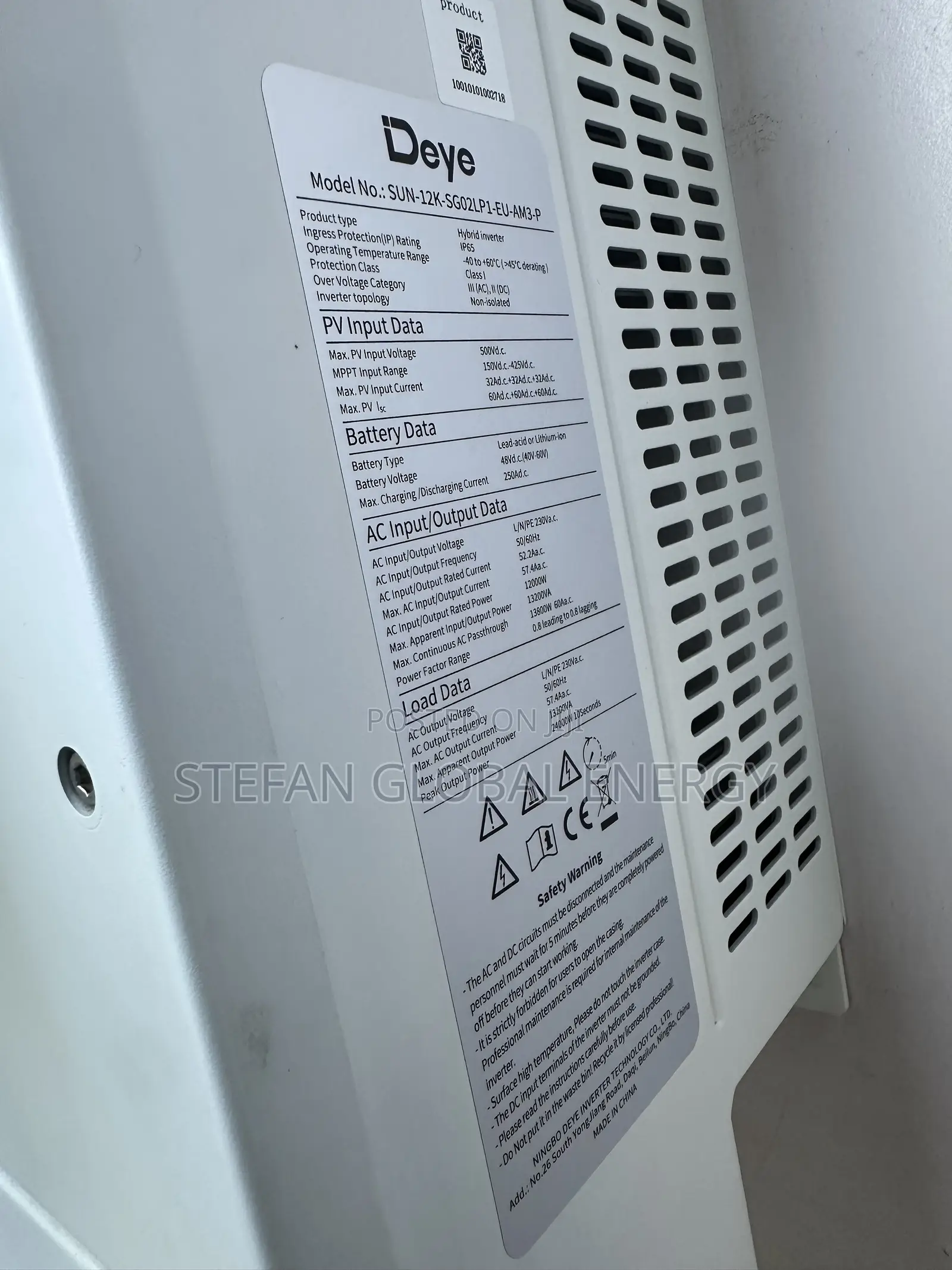 Deye .12kva Single Phase Hybrid Inverter