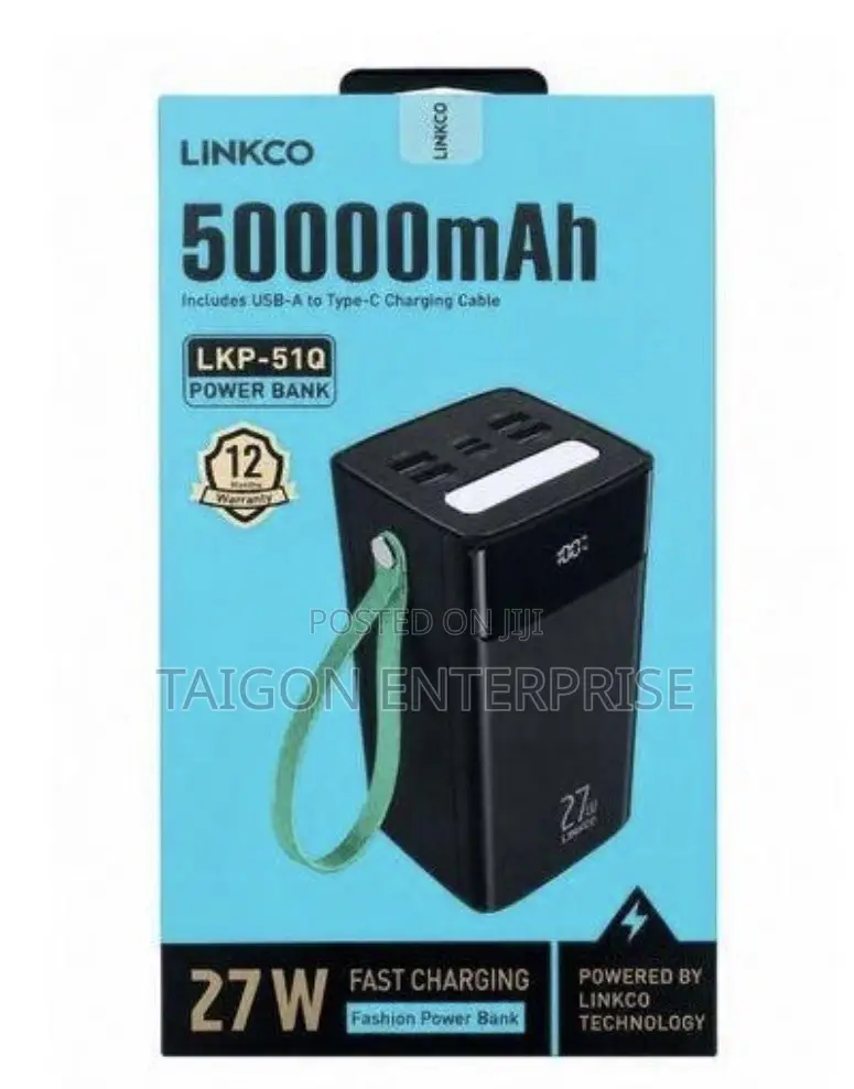 Linkco 50,000mAh (27W) Super Fast Charging Powerbank