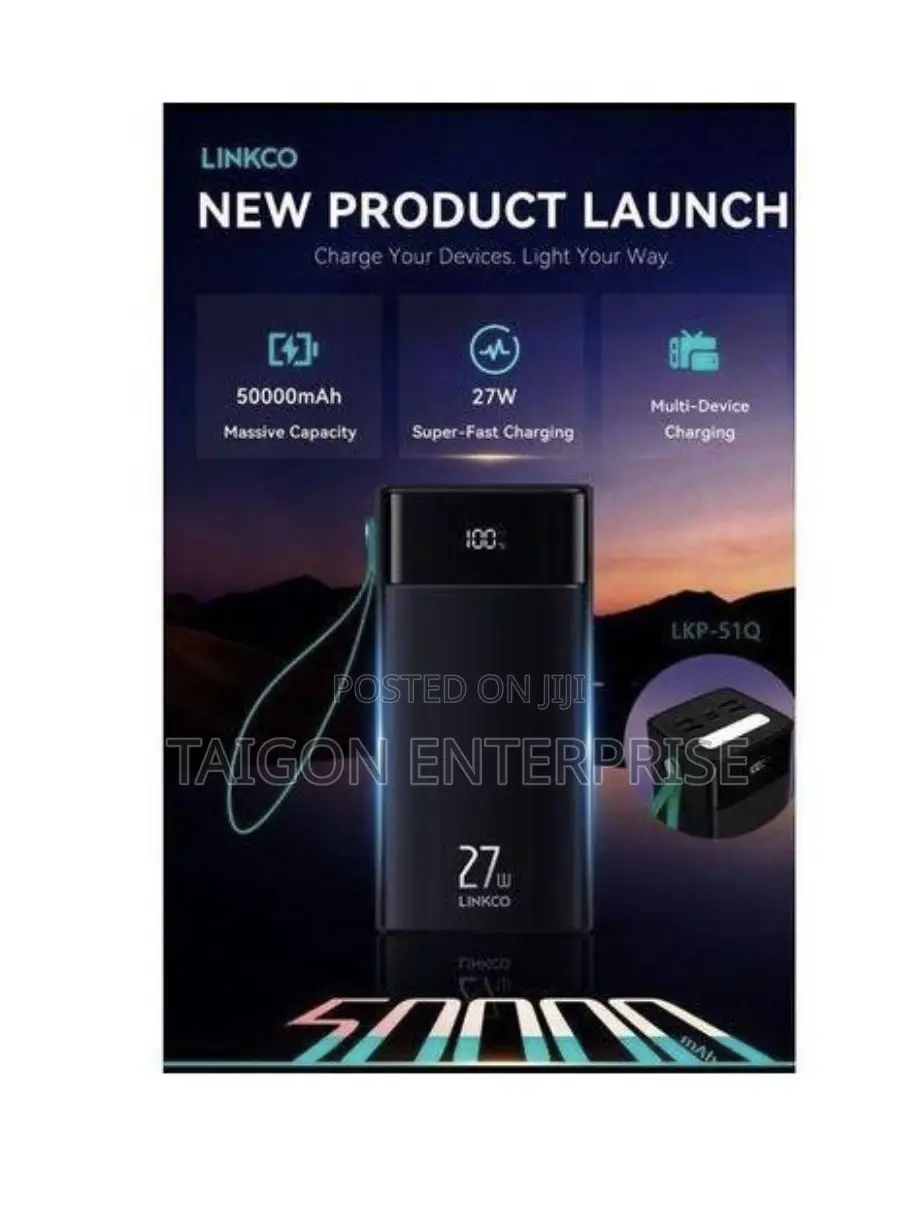 Linkco 50,000mAh (27W) Super Fast Charging Powerbank