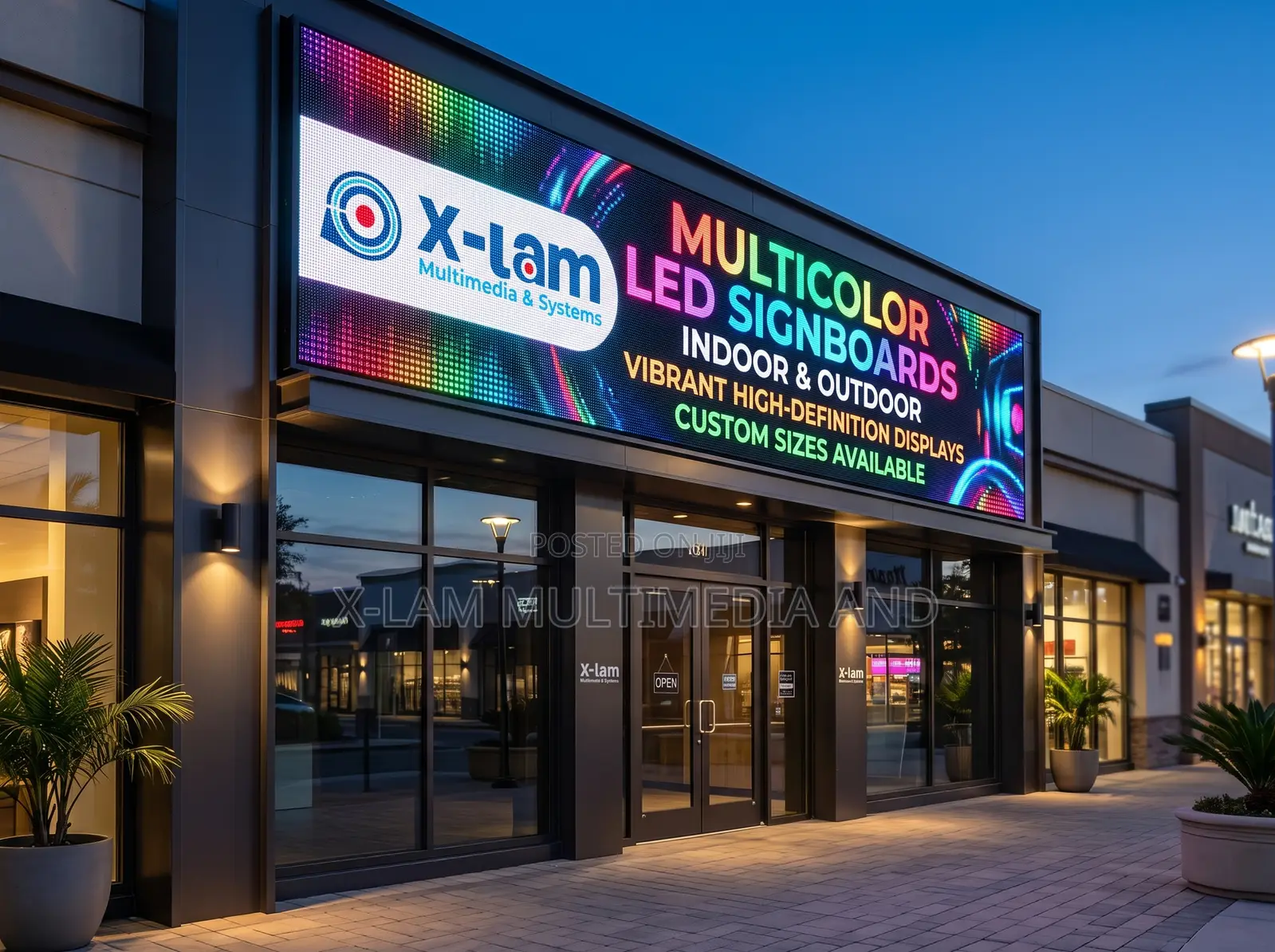 .Multicolor LED Signboard for Storefronts