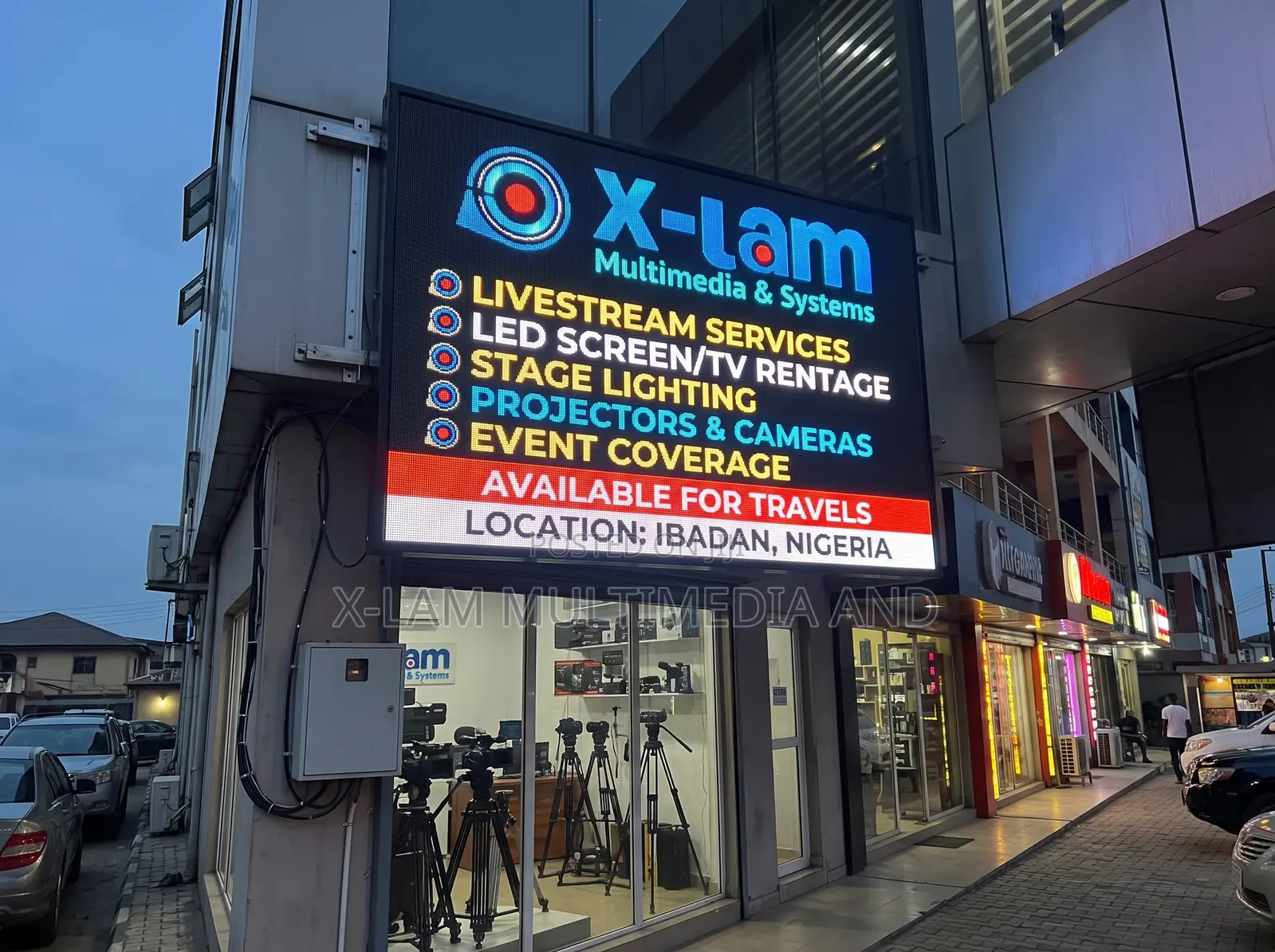 .Multicolor LED Signboard for Storefronts