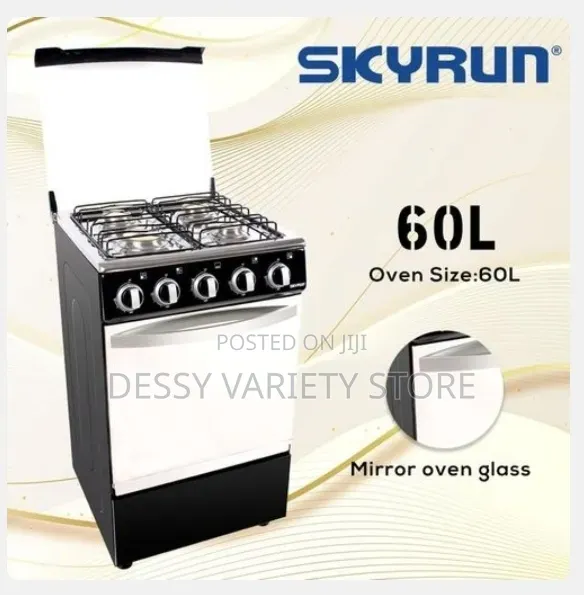 Skyrun 4 Burners(4+0) Gas Cooker, Automatic Ignition With 60l Oven