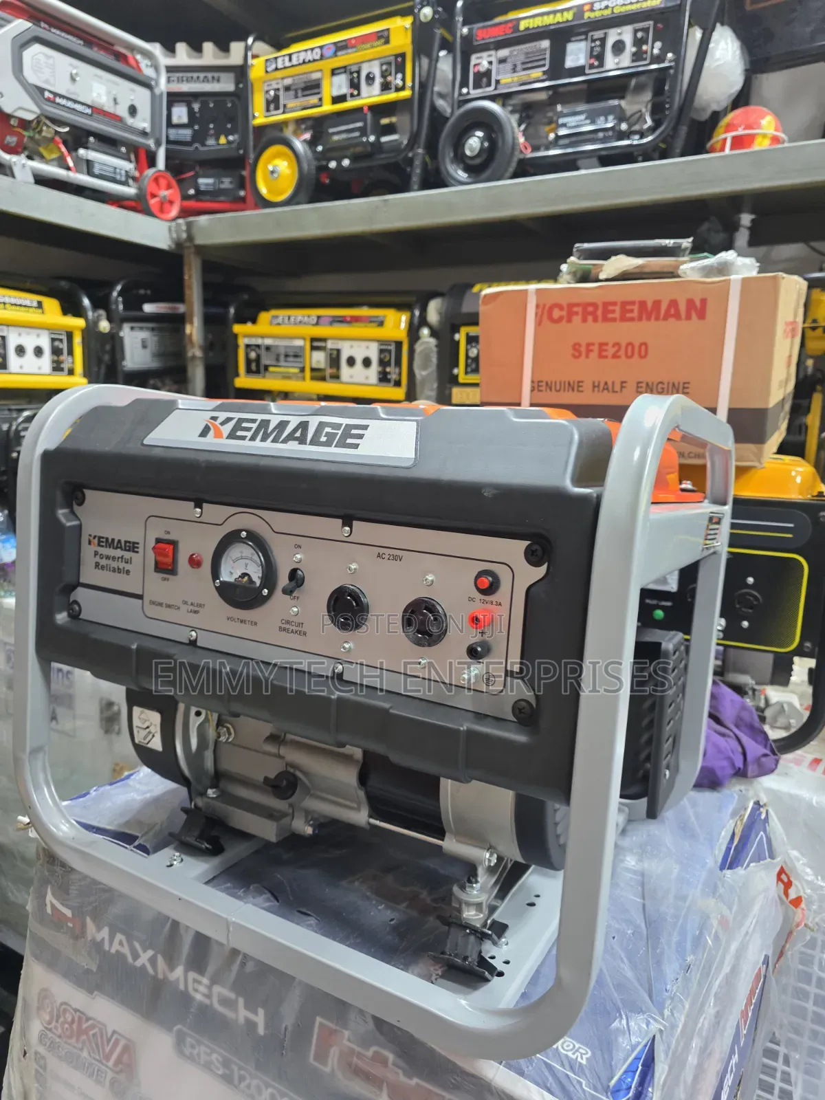 This Is 4.5kva Kemage Petrol Generator Manual Start
