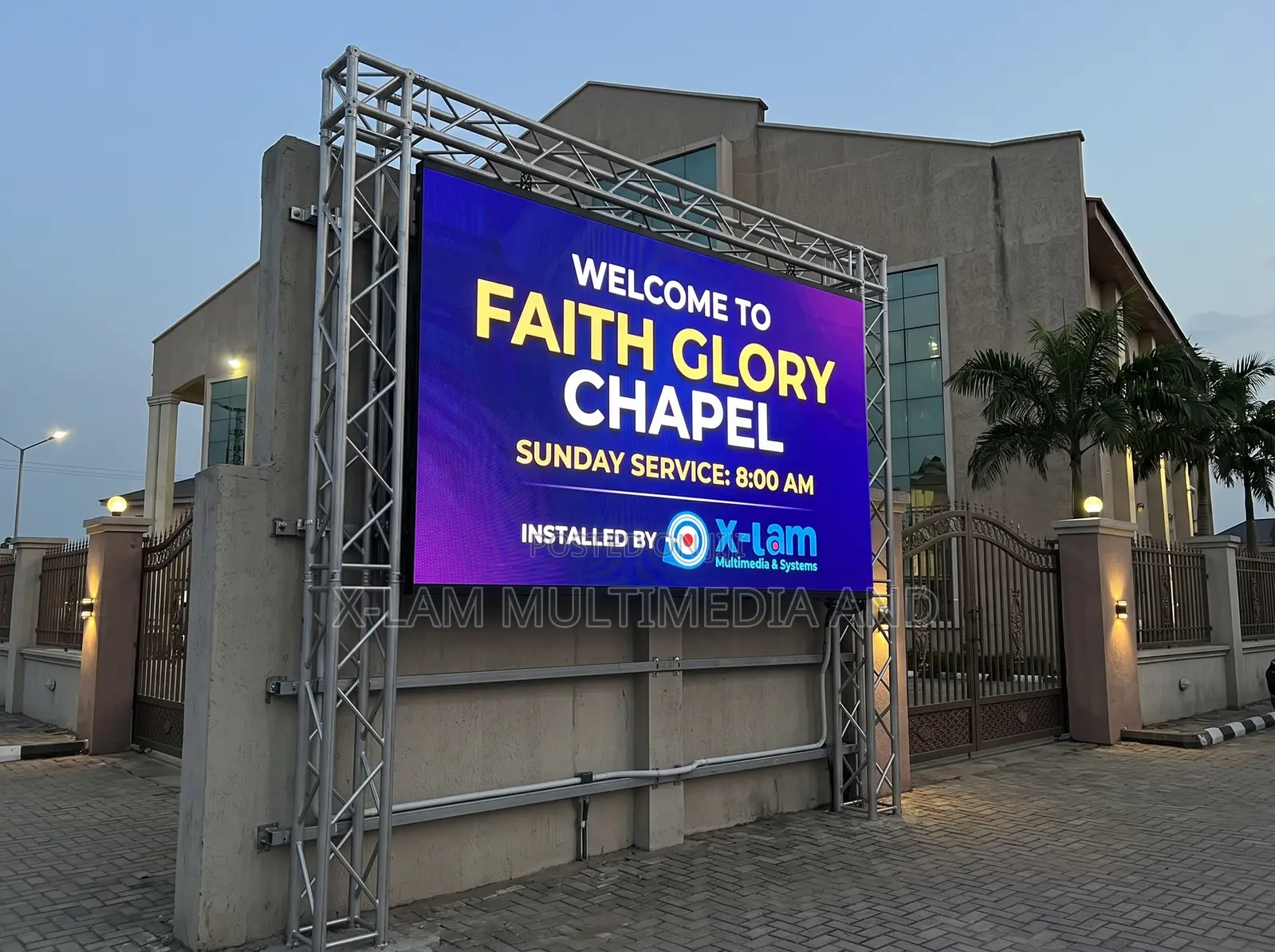 LED Name Sign for Church Building