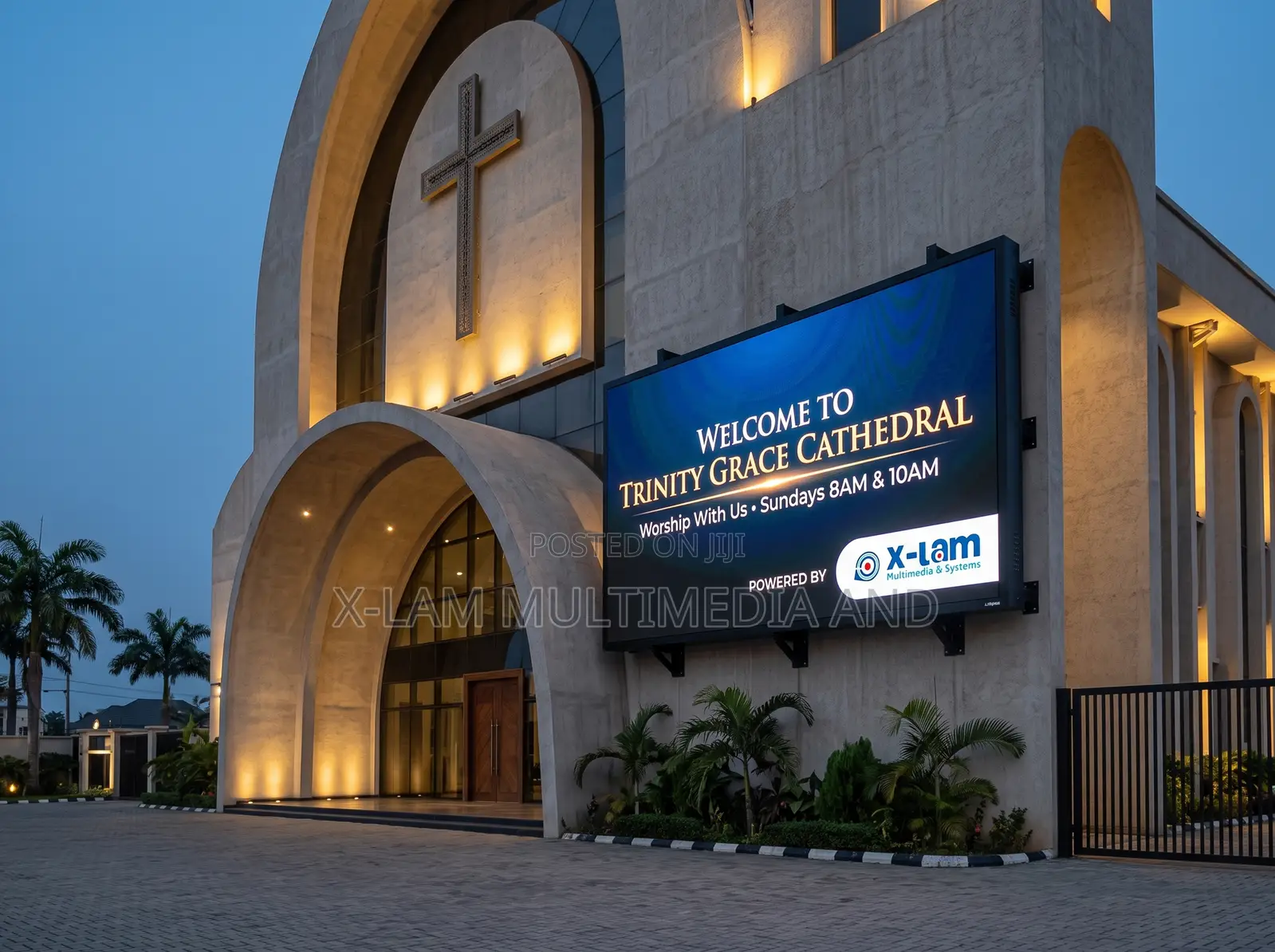 LED Name Sign for Church Building