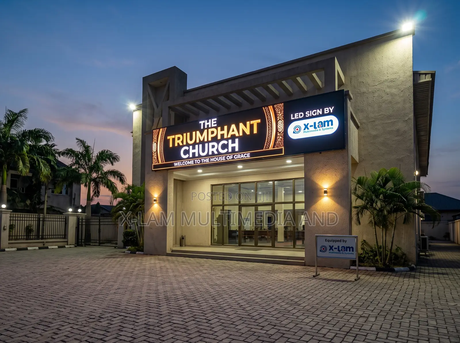 LED Name Sign for Church Building