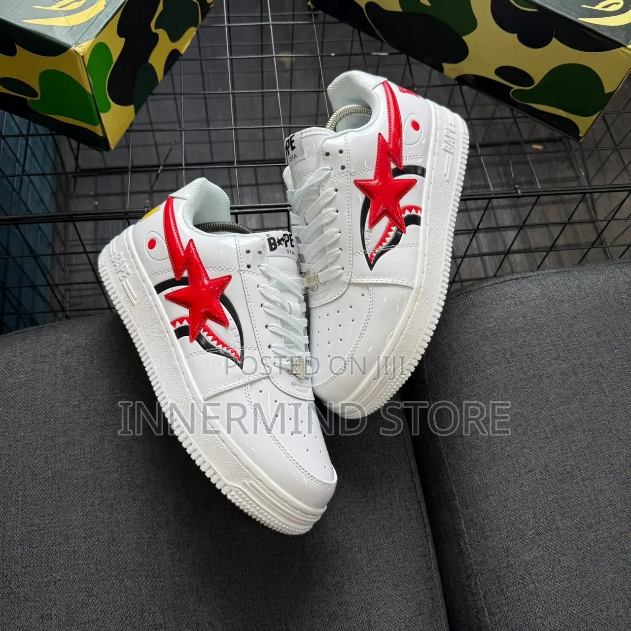 New Bathing Ape Bape Sta Low Shark Sneakers