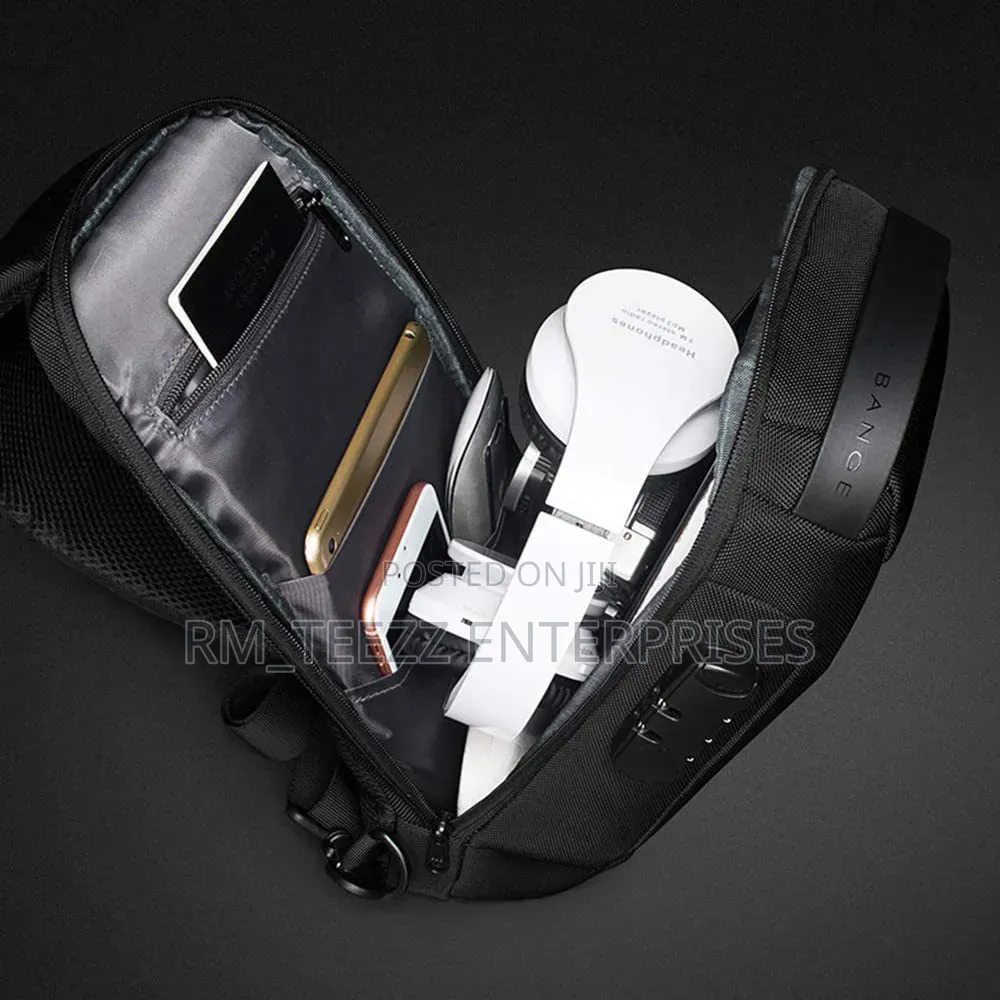 Anti-Theft Cross-Body Sling Bag With Combination Lock and USB Port