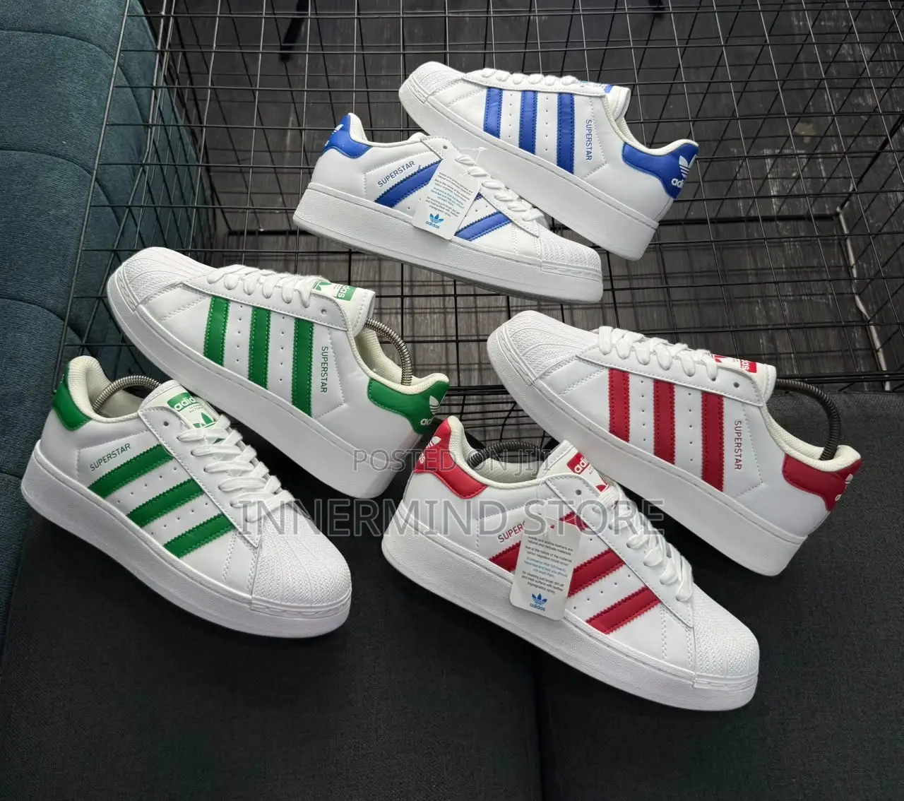 High Quality Adidas Originals Superstar II Sneakers in White and Blue*