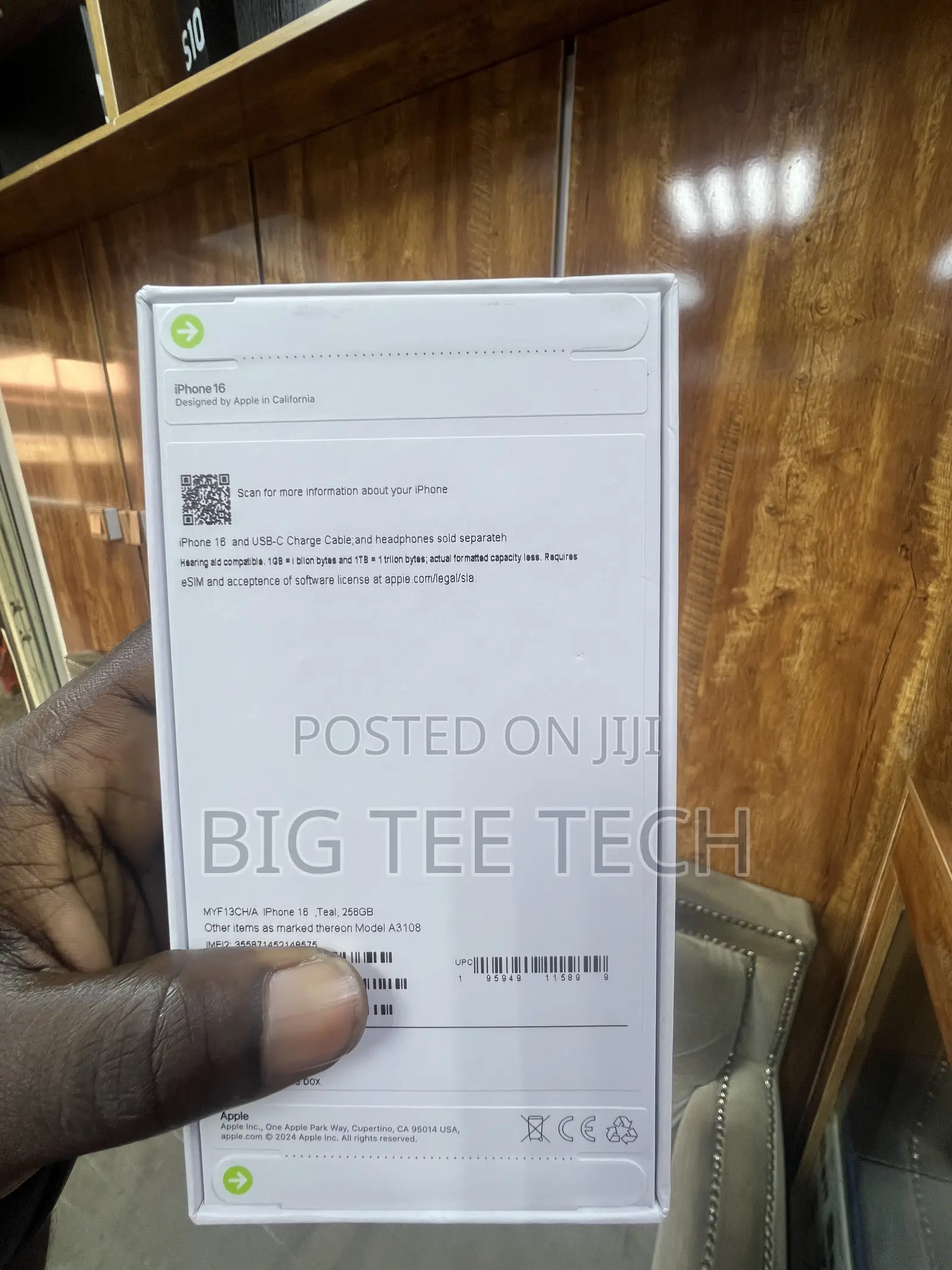 New Apple iPhone 16 256 GB Green