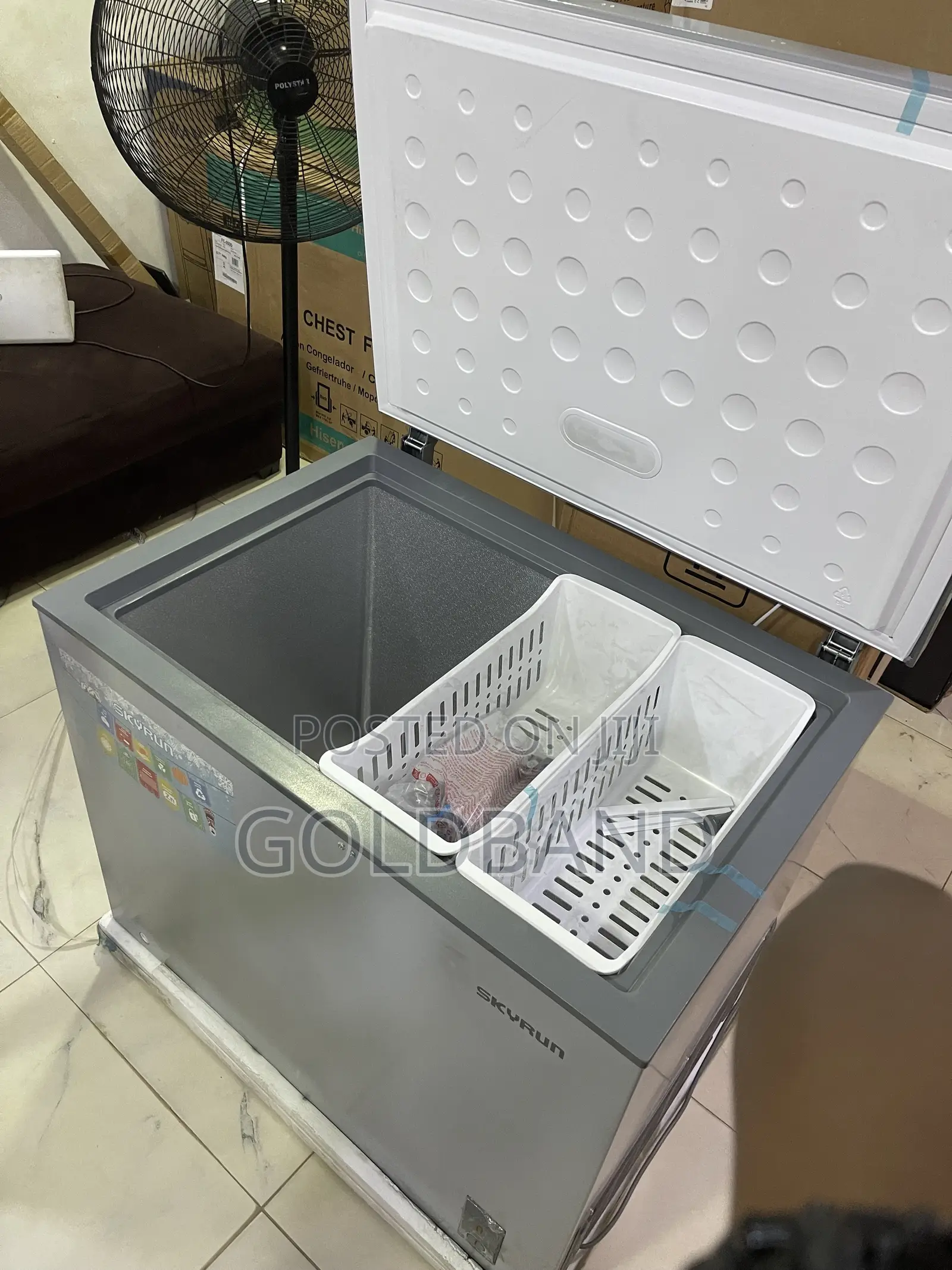 Skyrun 260-Litre Chest Freezer for Household Food Supplies
