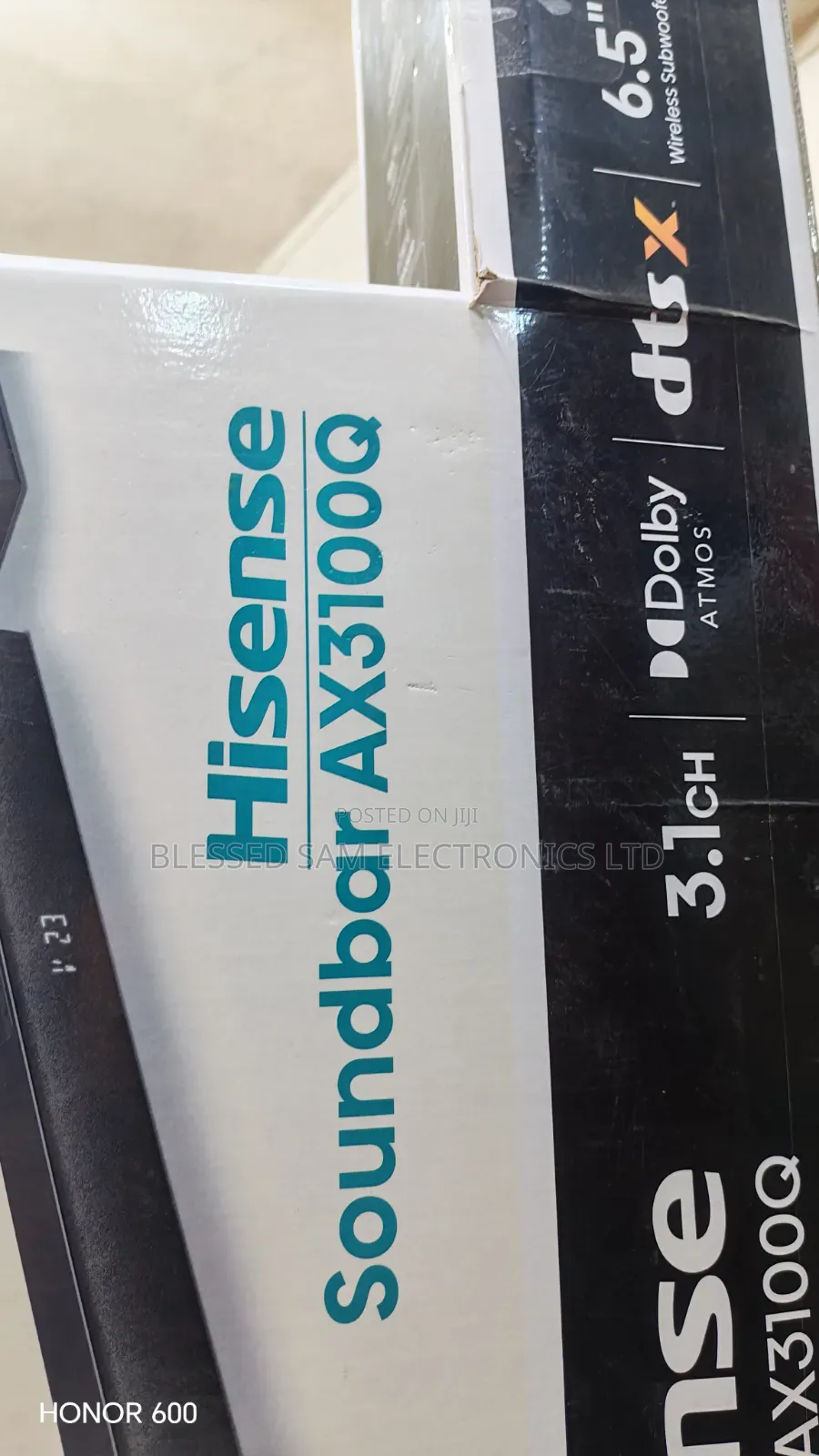 New Hisense 500 Watt 3.1Ch Wireless Subwoofer Sound Bar HISAUD3100Q-AX