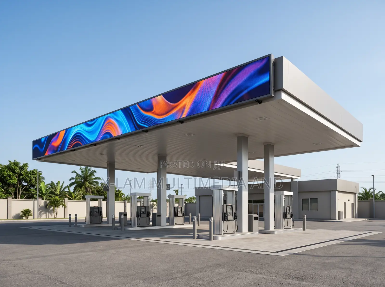 Outdoor LED Display for Filling Station Forecourt