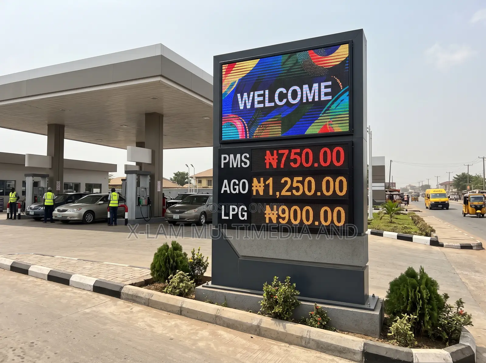 Outdoor LED Display for Filling Station Forecourt