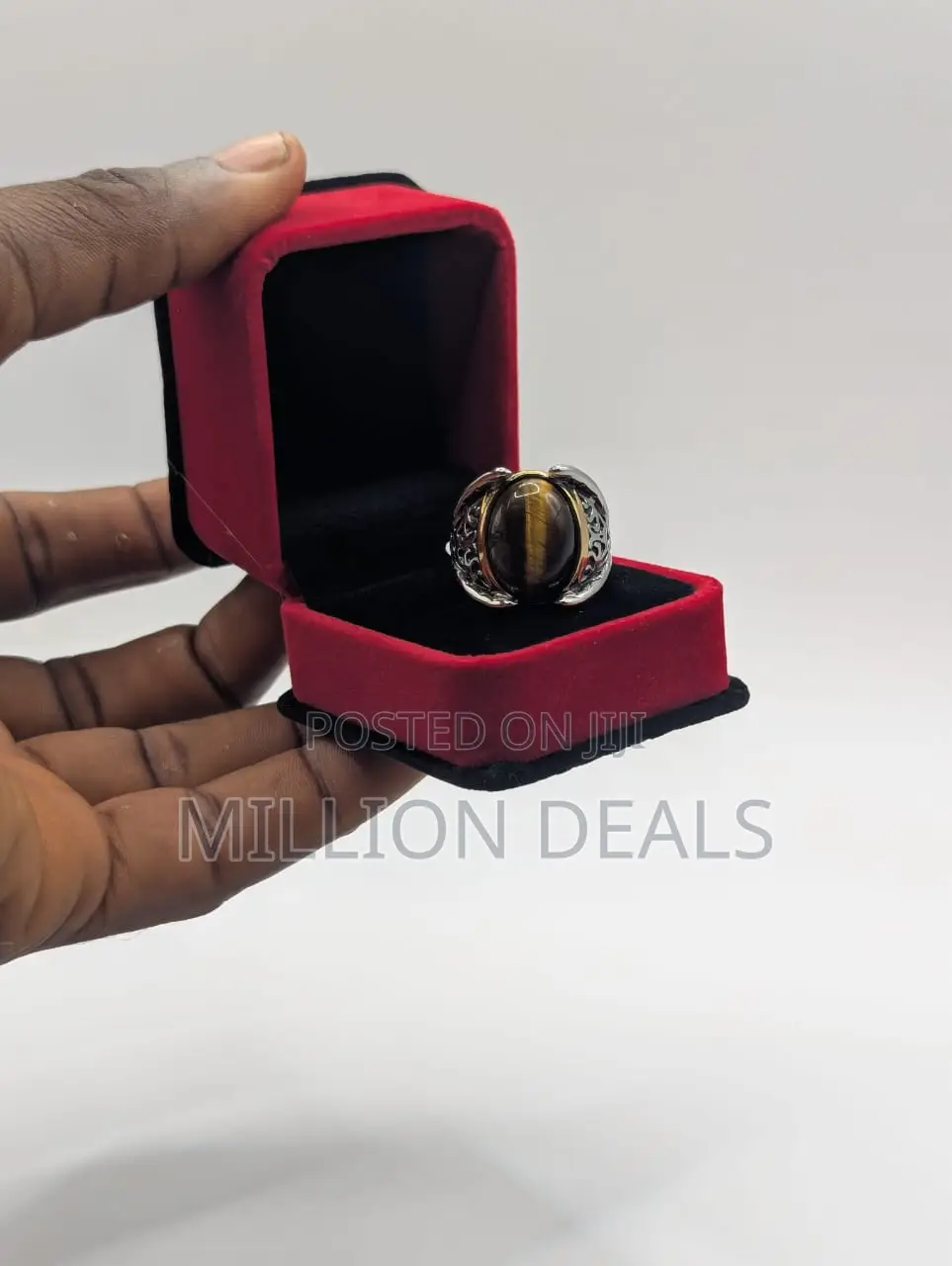Petal Brown Ski Classic Men's Ring 9