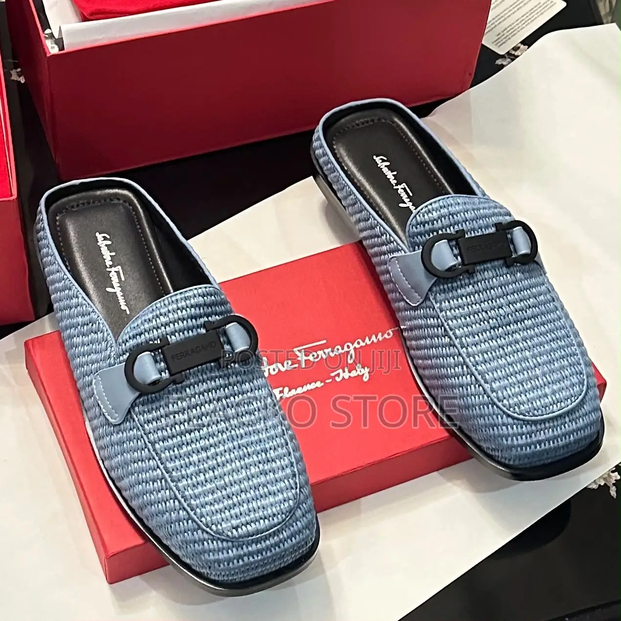 High Quality New Salvatore Ferragamo Flat Mules