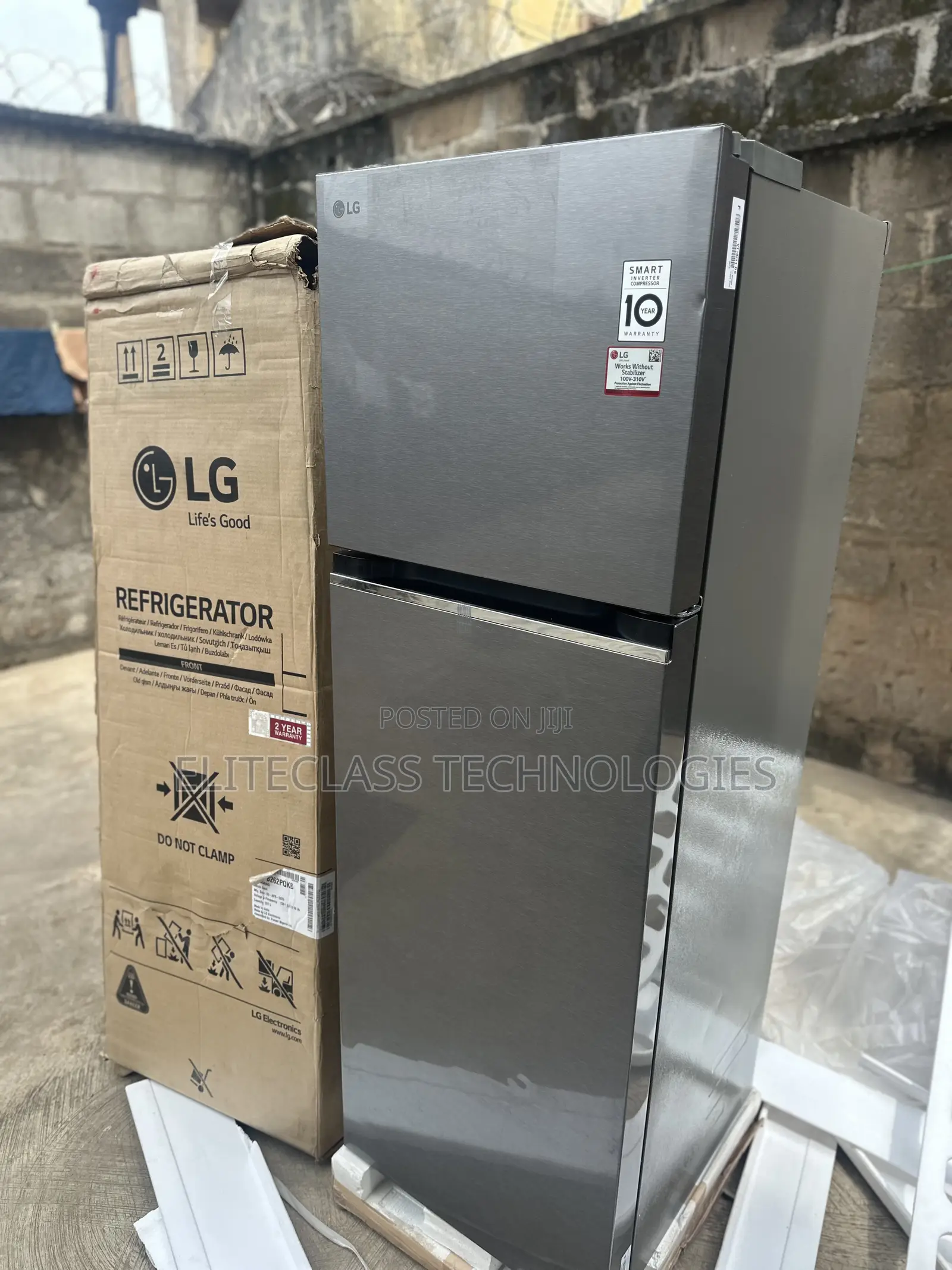 LG GL-B262PQKB Spacious 266L Double Door Fridge