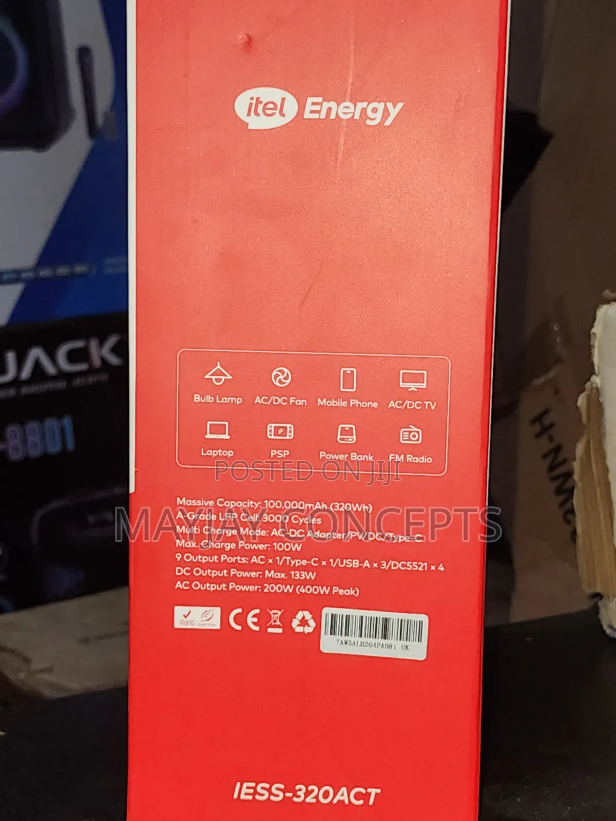 Itel Power Go Pro 100000mAh 320Wh Portable Power Station 200W AC