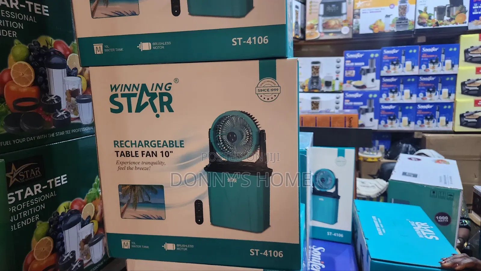 Winning Star 10" Rechargeable Table Fan (ST-4106)