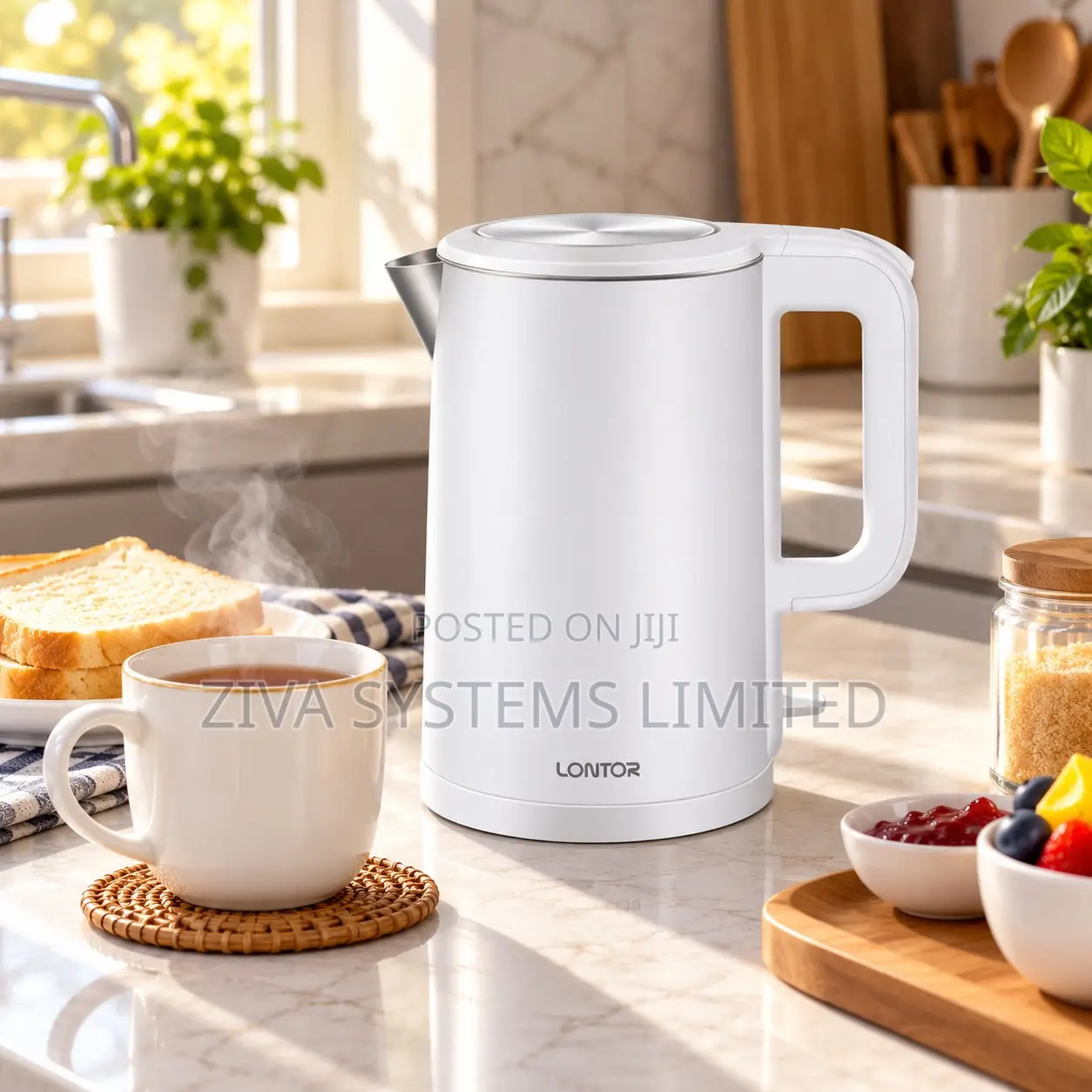 Lontor Electric Kettle – 304 Food Grade Stainless Steel Water Boiler