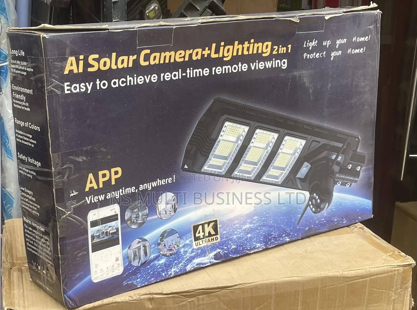 Triple Lens Solar Street Light With Camera