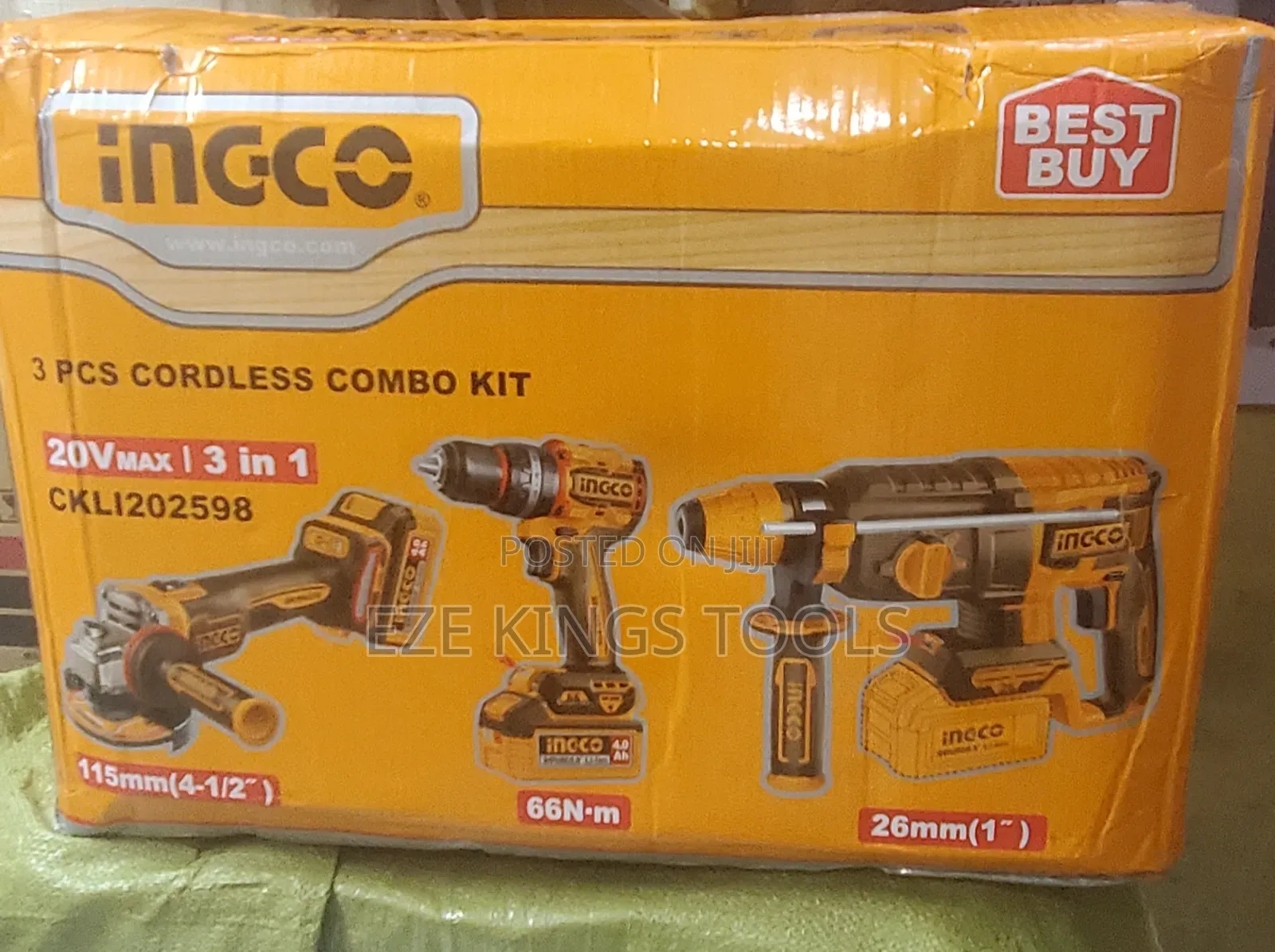 INGCO 3-Piece Cordless Combo Kit