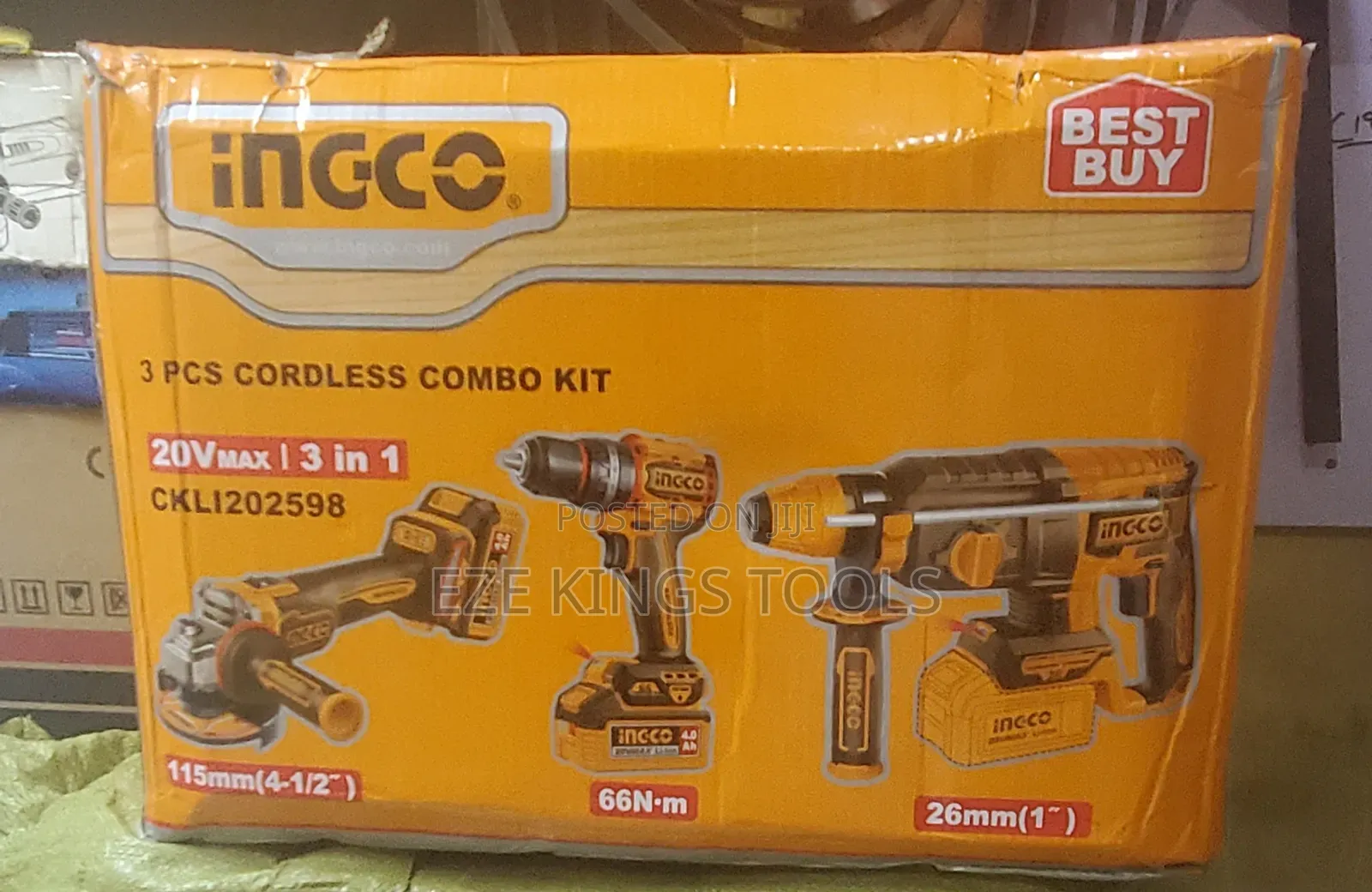INGCO 3-Piece Cordless Combo Kit