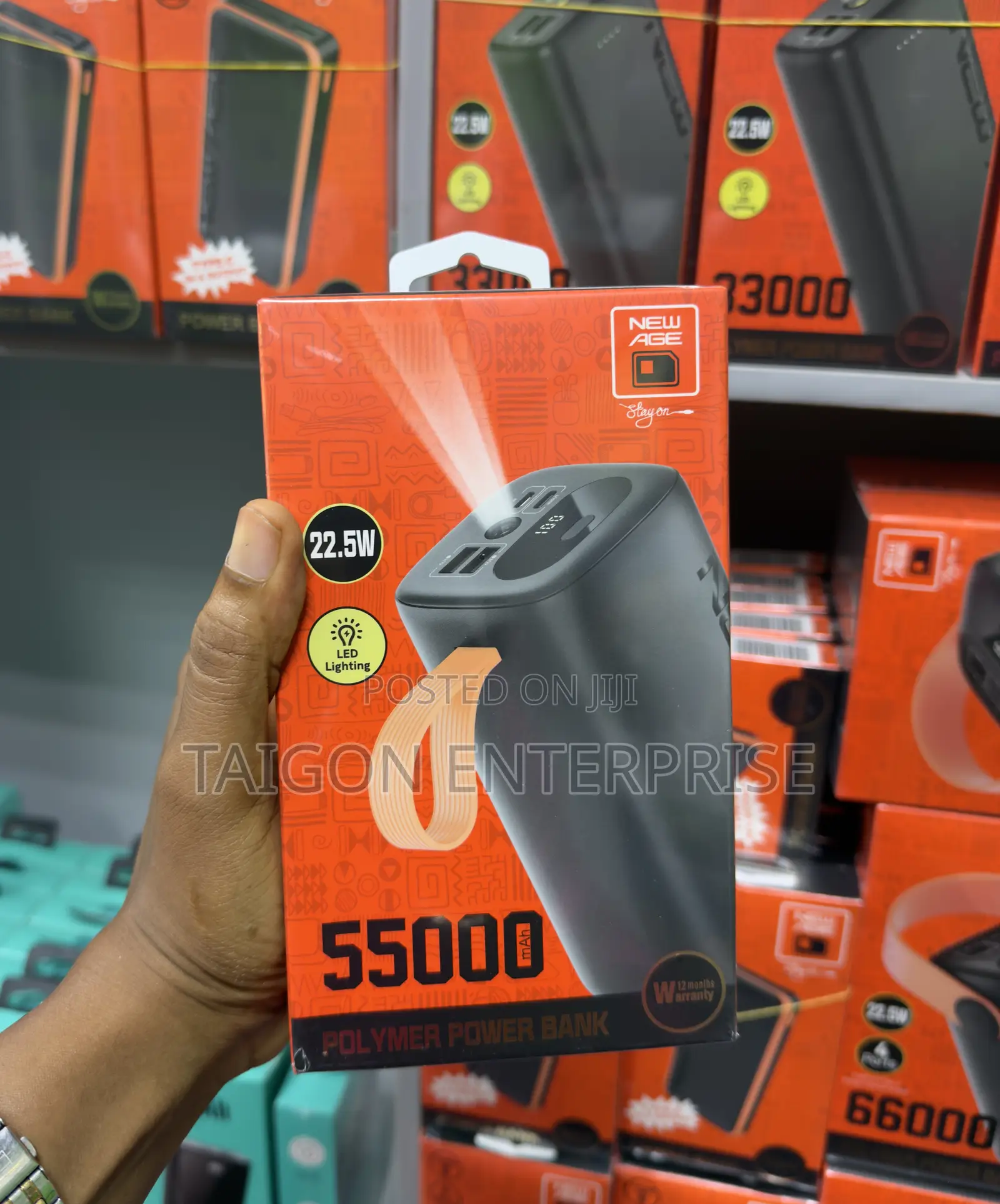 Newage (22.5W) 55,000 Mah Fast Charging Powerbank With Led Light