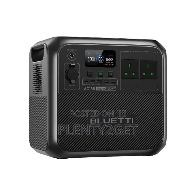 BLUETTI AC180 Portable Power Station, 1152Wh LiFePO4 Battery, 45 Min