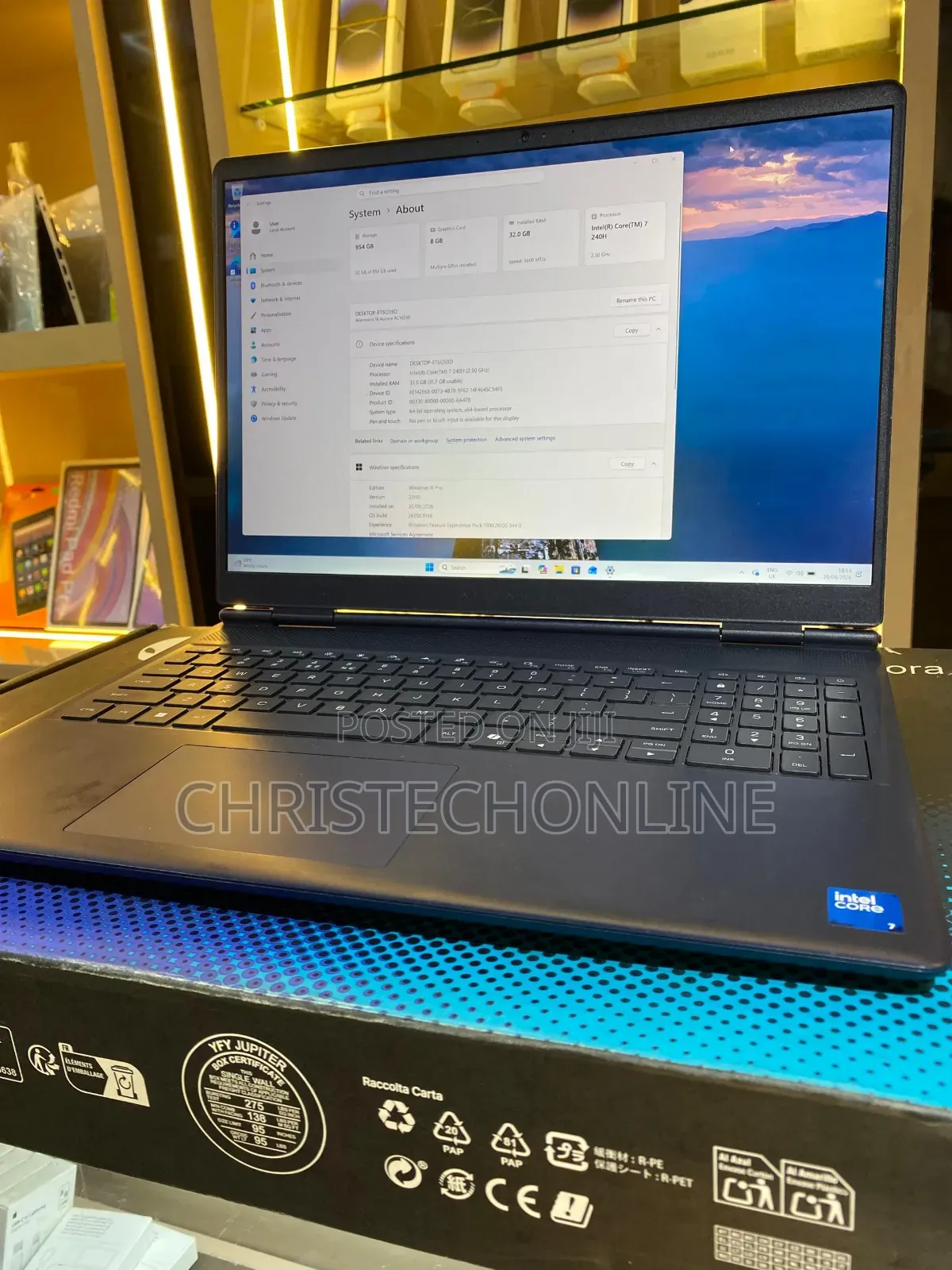 Laptop Alienware 16 Aurora 32GB Nvidia SSD 1T