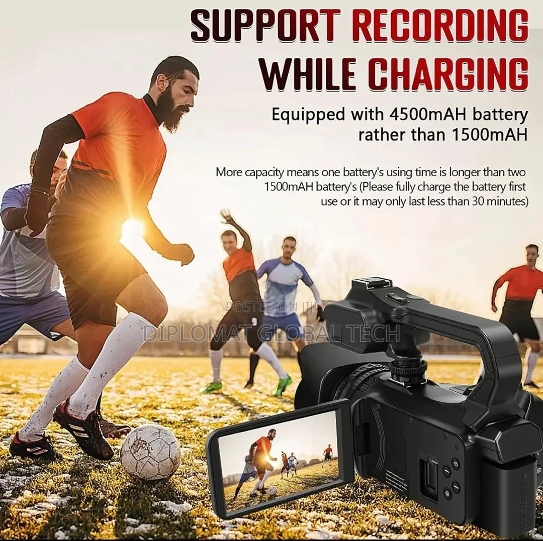 Acurva 4k Video Camera Camcorder, 64mp 60fps18x WI-FI Vlogging Camera