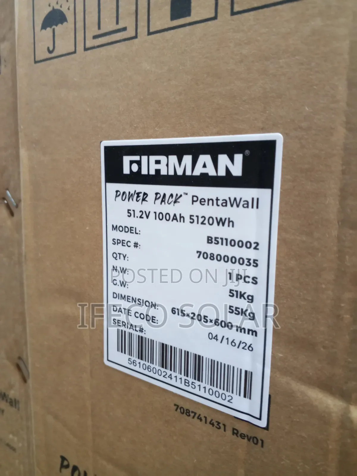 Firman 5kwh Lithium Battery