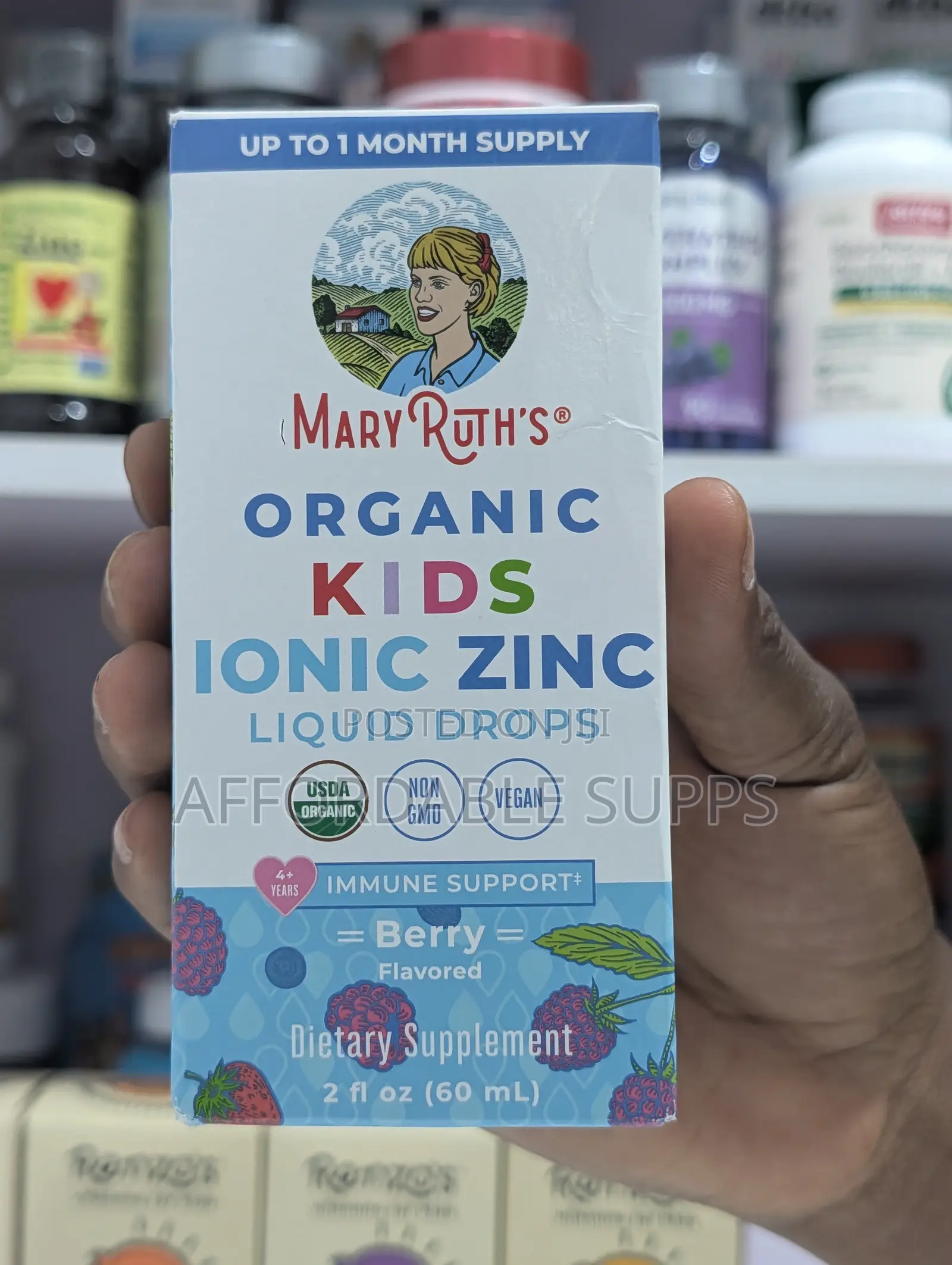 MaryRuth's Organic Kids Liquid Zinc 60ml – Berry Flavour