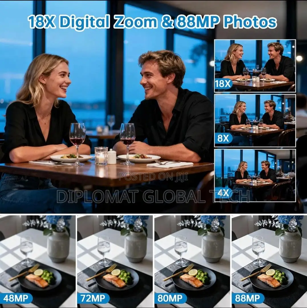 Hdv255k 8k Video Wi-Fi Camera Camcorder 2025 Latest 88mp Ultra HD