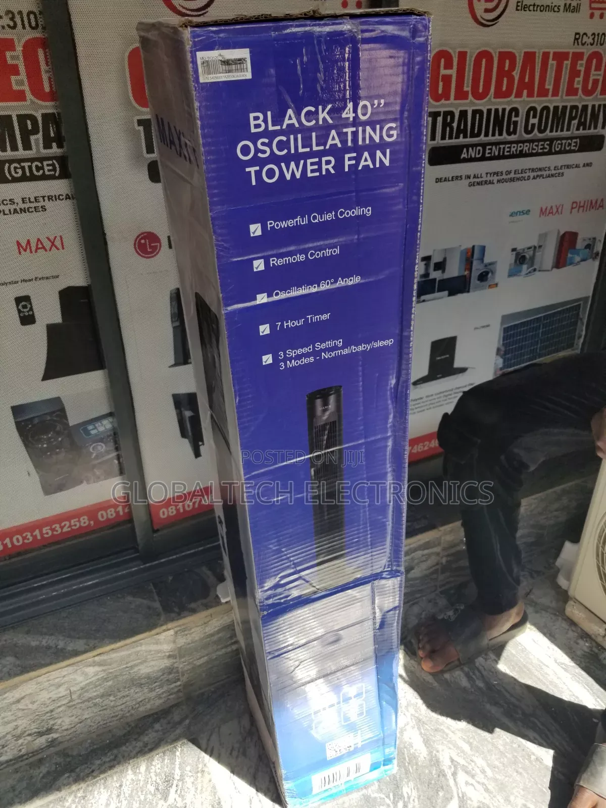 Maxi Tower Fan 40 Inch Black (10-22jrb)