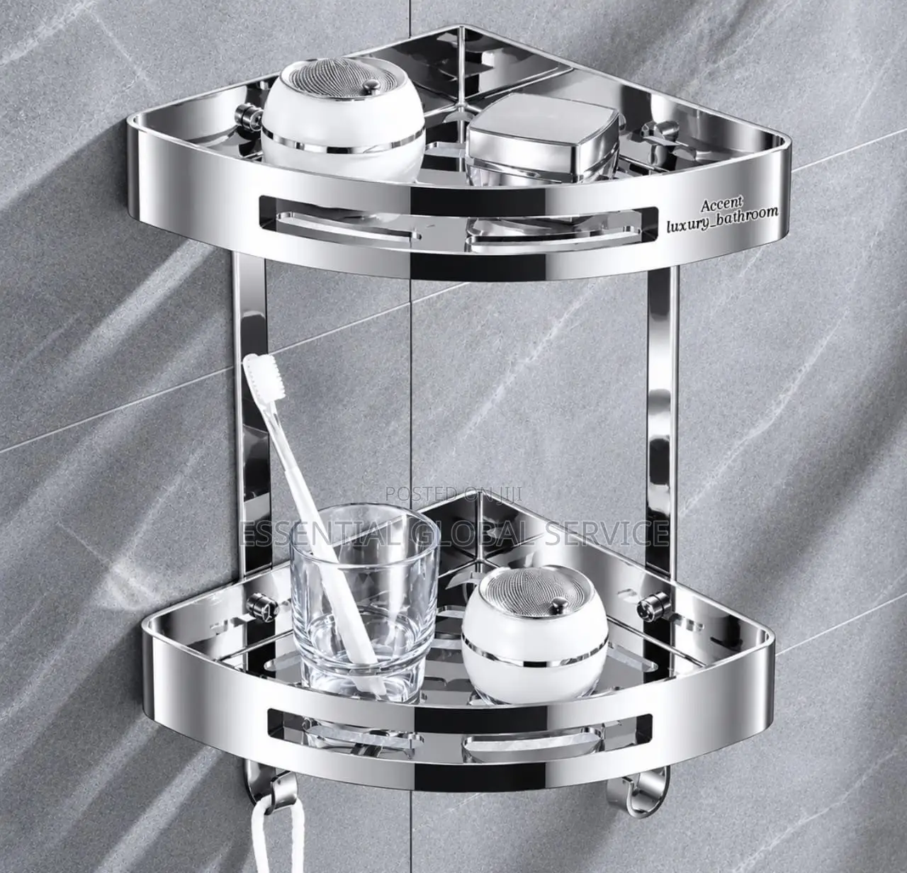 Corner Bathroom Shelf (2-Tier Shower Caddy)