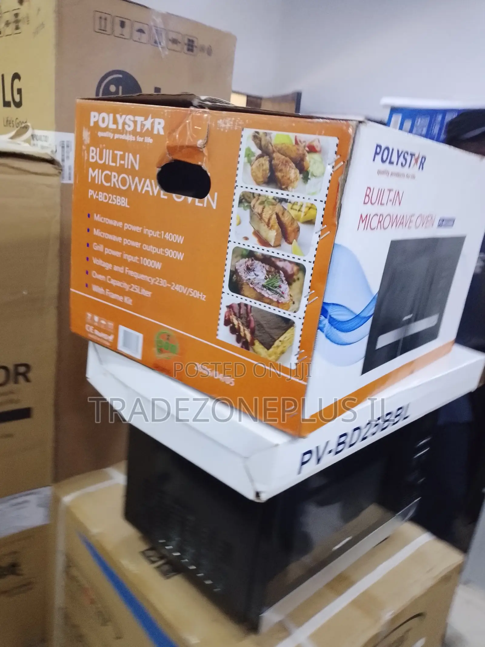 Black Digital Microwave With Grill by Polystar